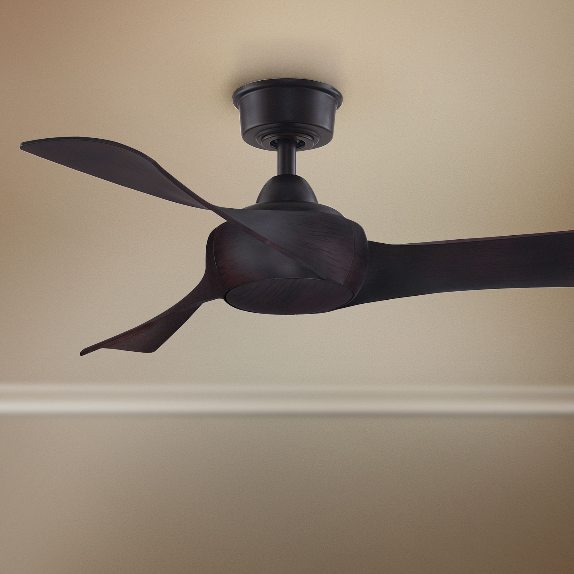 44" Fanimation Wrap Dark Bronze Damp Ceiling Fan