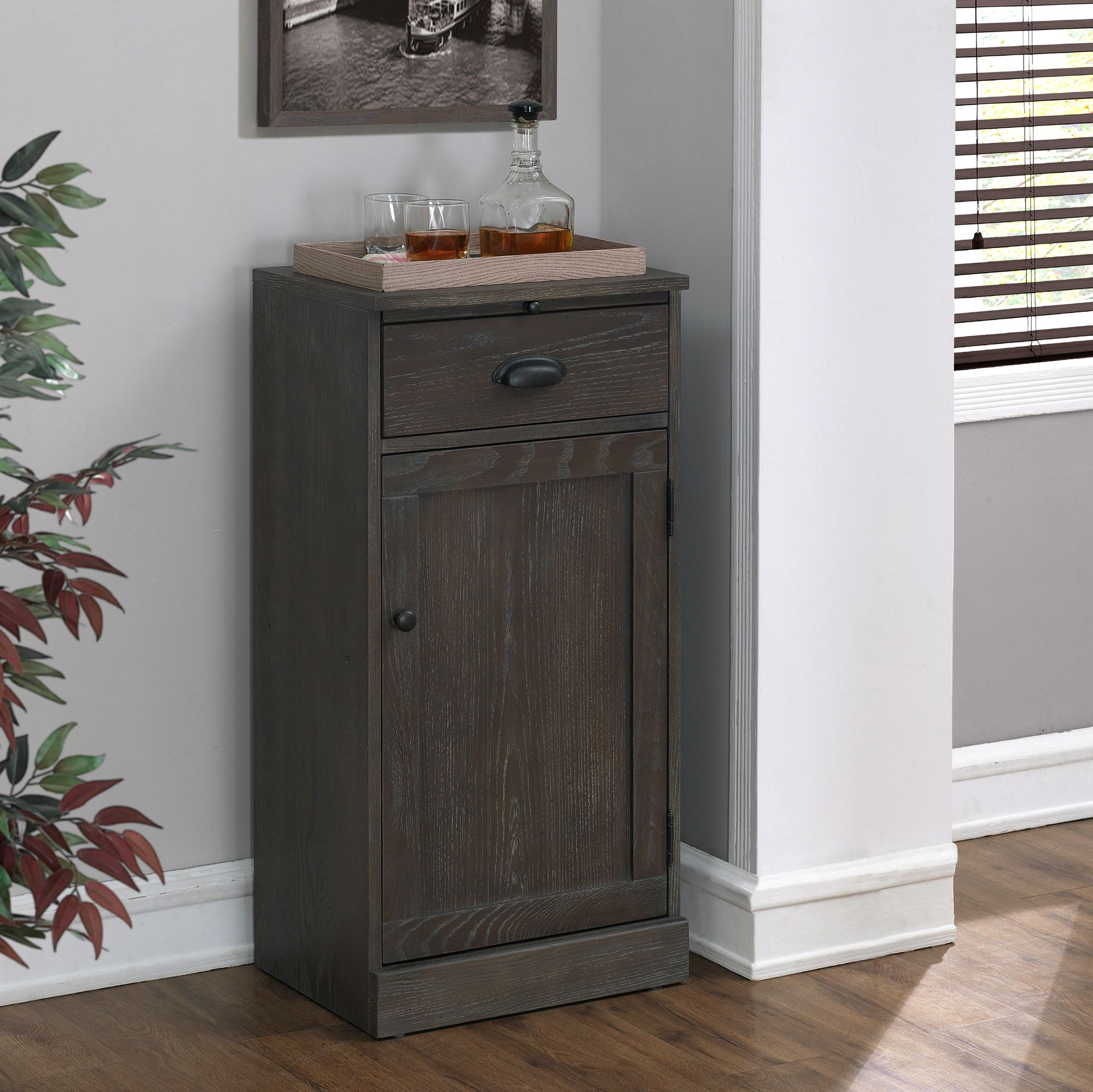 Valencia 18" Wide Glacier Right Modular Wine and Bar Cabinet