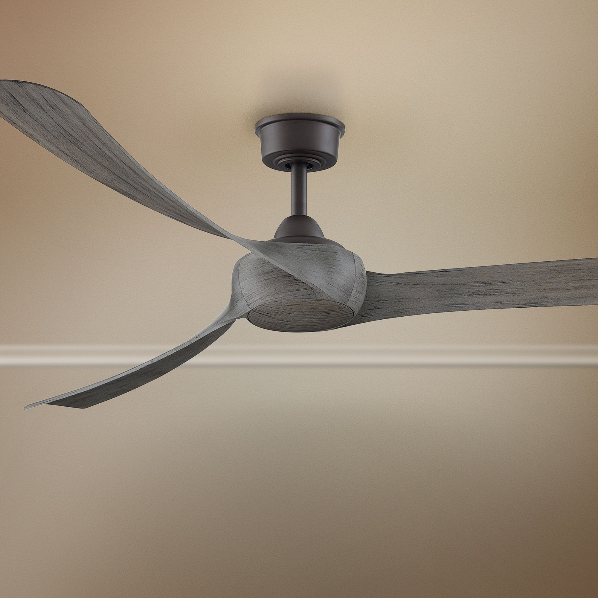 72" Fanimation Wrap Matte Greige Damp Ceiling Fan