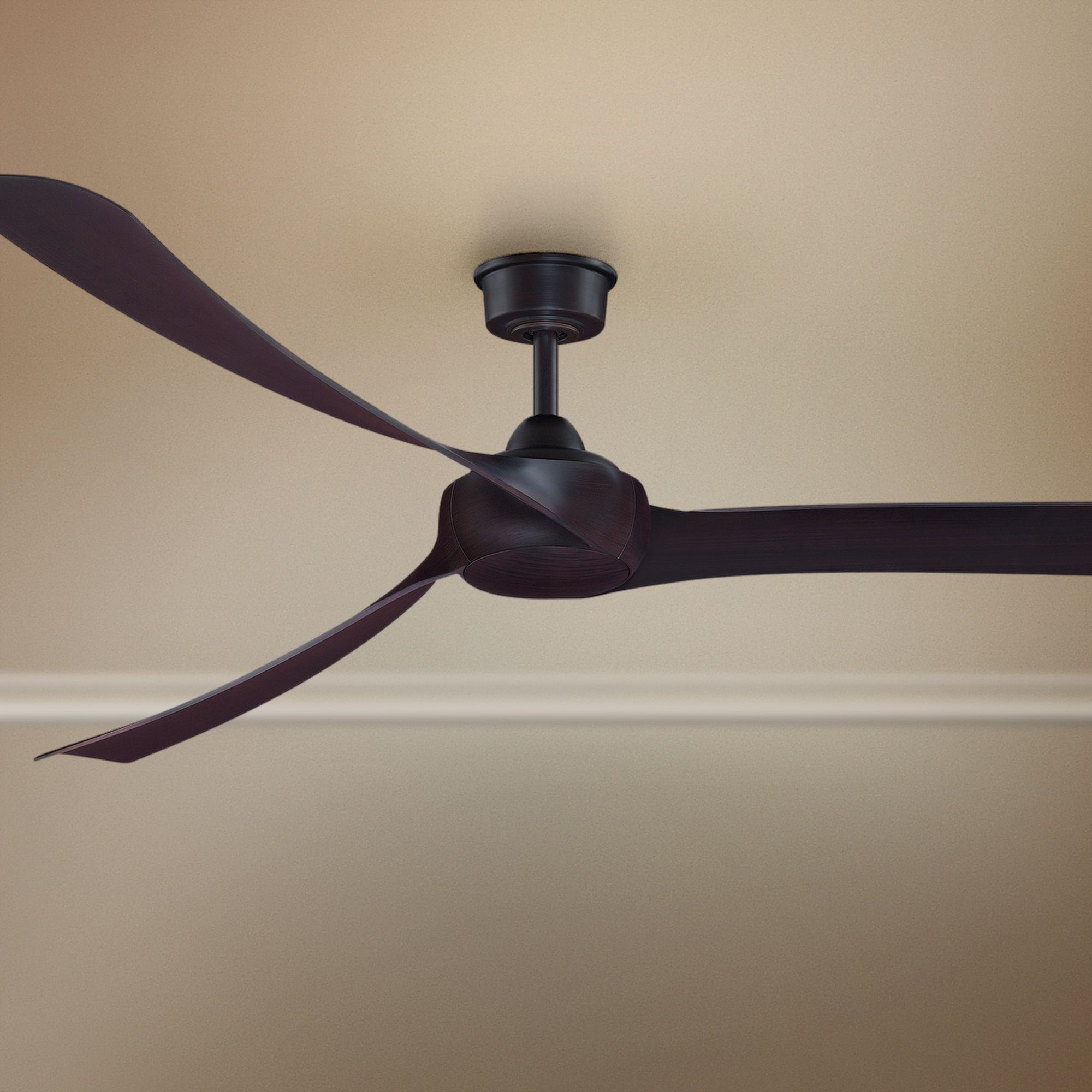 84" Fanimation Wrap Dark Bronze Damp Ceiling Fan