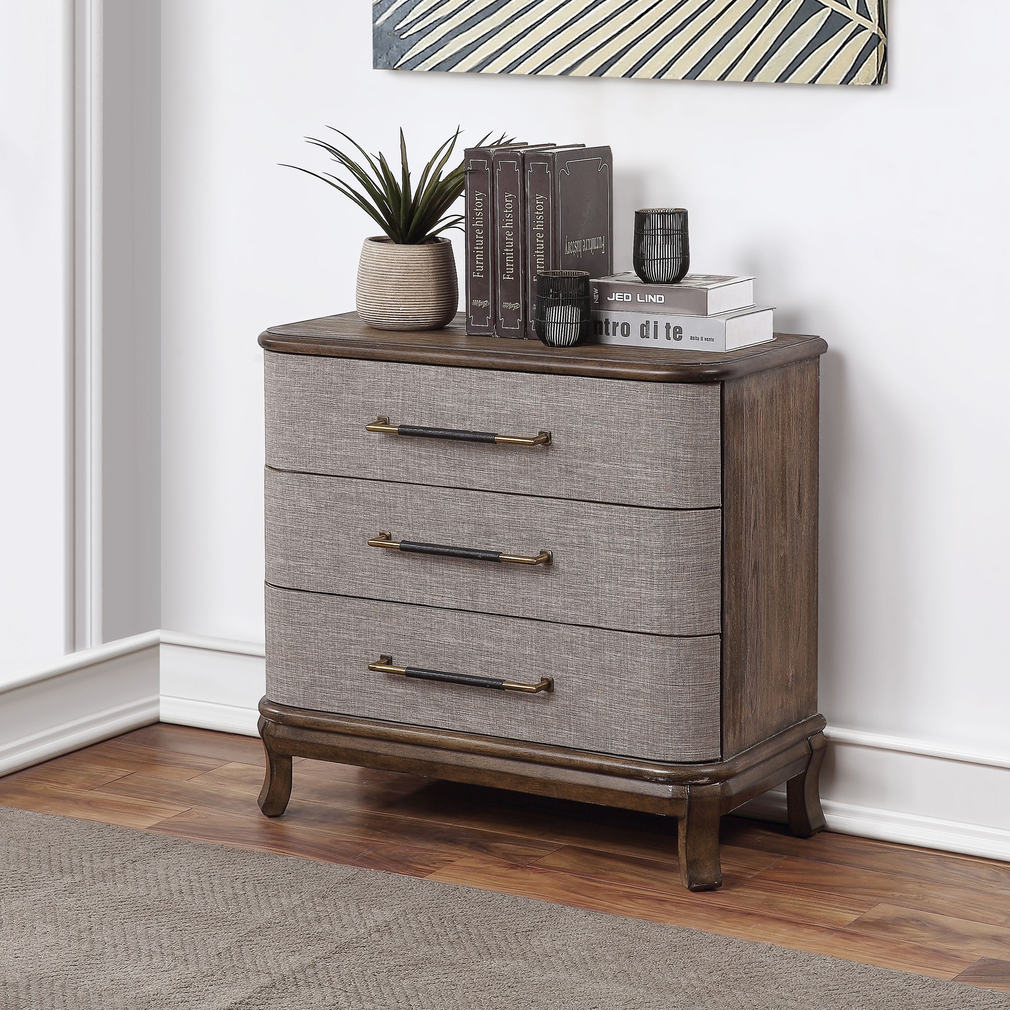 Bradenton 32" Wide Brown 3-Drawer Wood Accent Chest