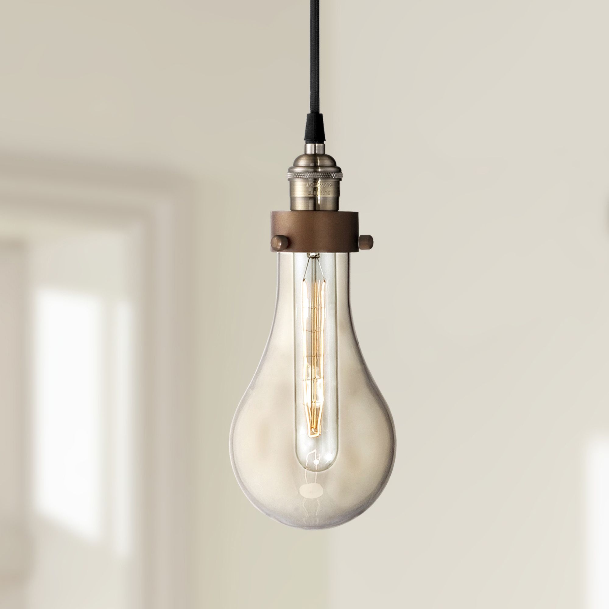 Coleman Rust 10 3/4" High Hanging Glass Globe Mini Pendant