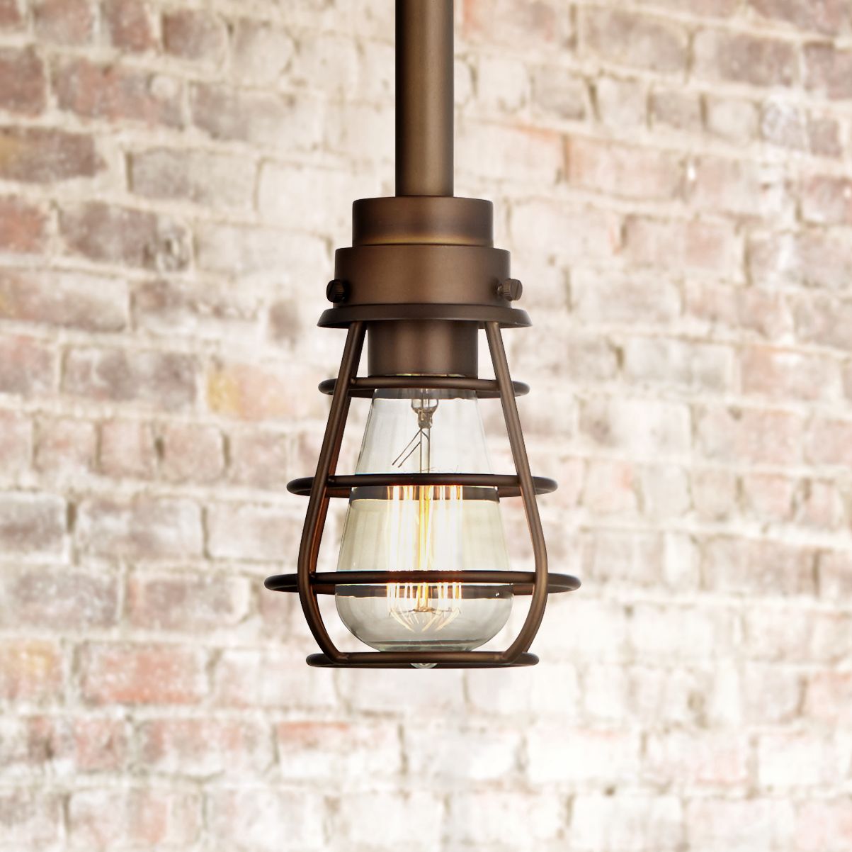 Bendlin Industrial 5" Wide Oil-Rubbed Bronze Mini Pendant