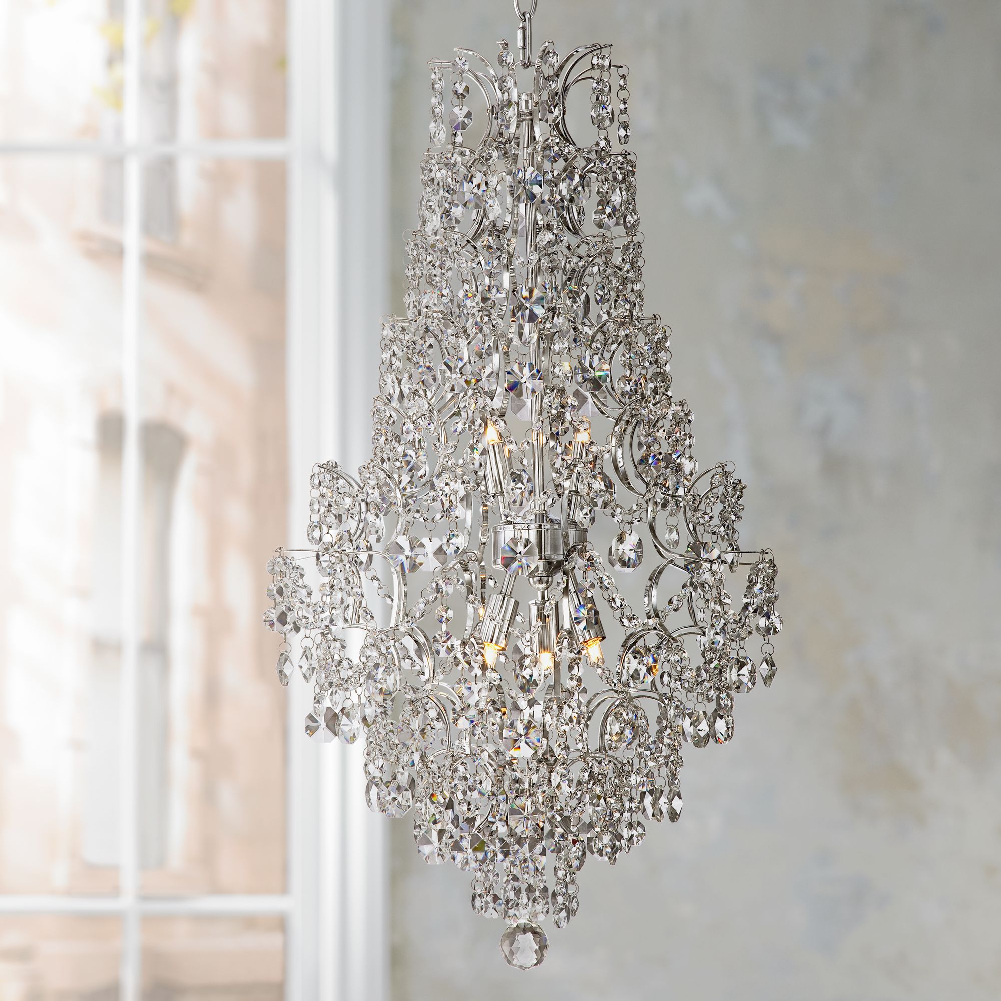 Marilyn 18 1/4" Wide Chrome and Crystal Chandelier