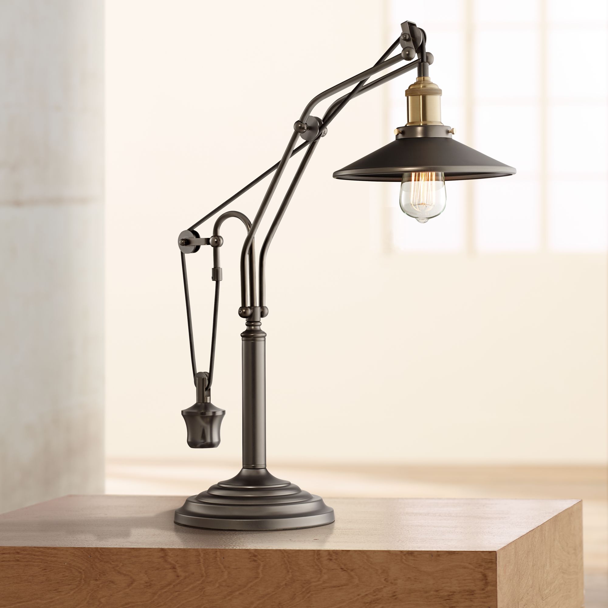 Emile Oiled Rubbed Bronze Industrial 