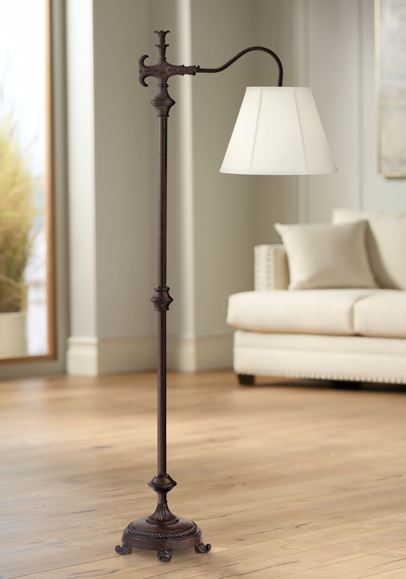 Hancock Traditional Bronze Downbridge Floor Lamp 7J534 Lamps Plus