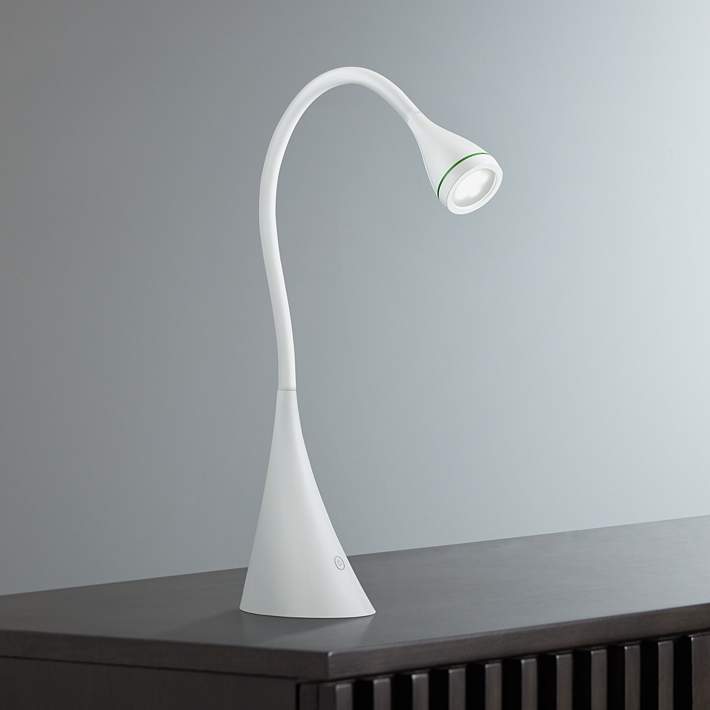 Quest Gooseneck White Led Desk Lamp