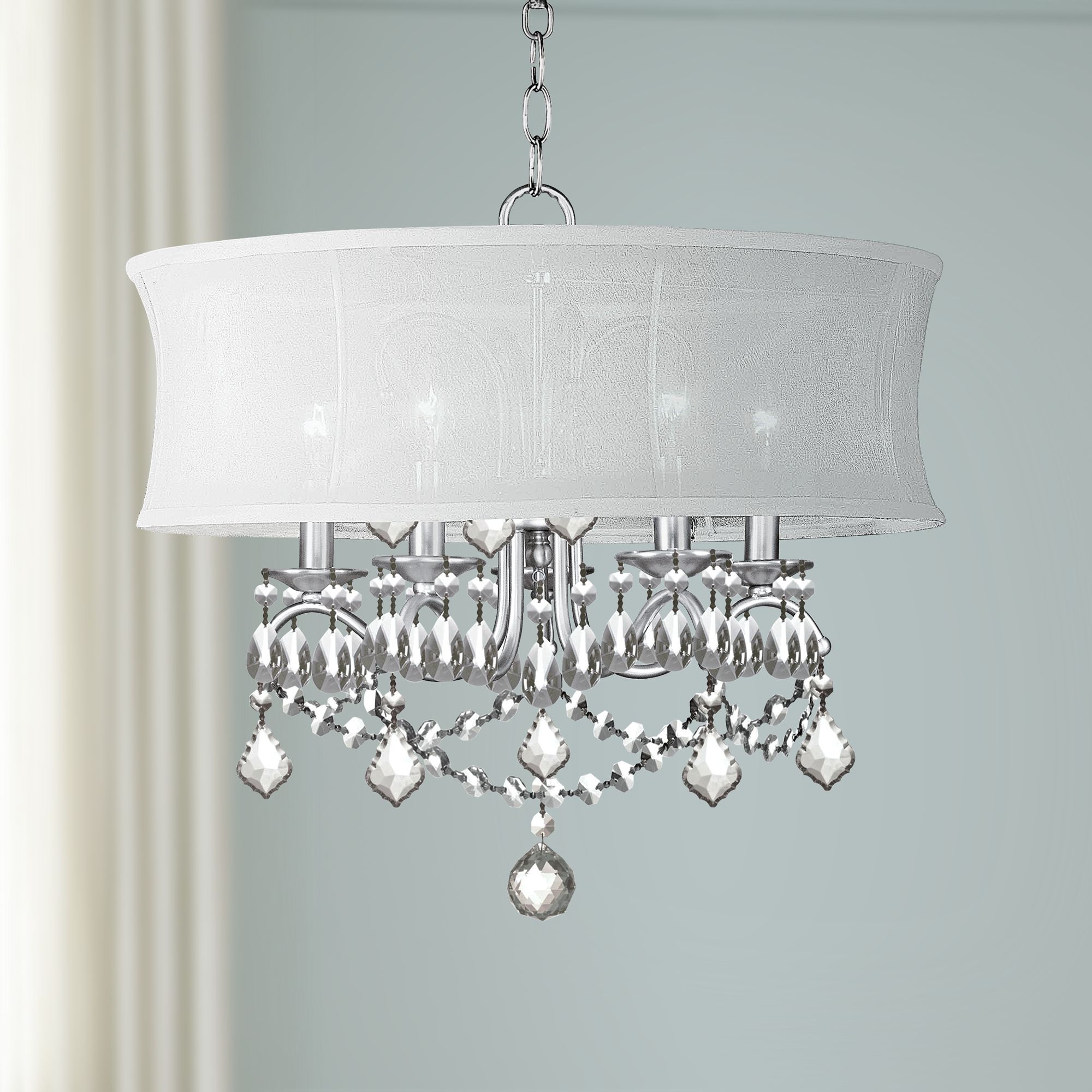 New Castle 20" Wide Brushed Nickel Chandelier