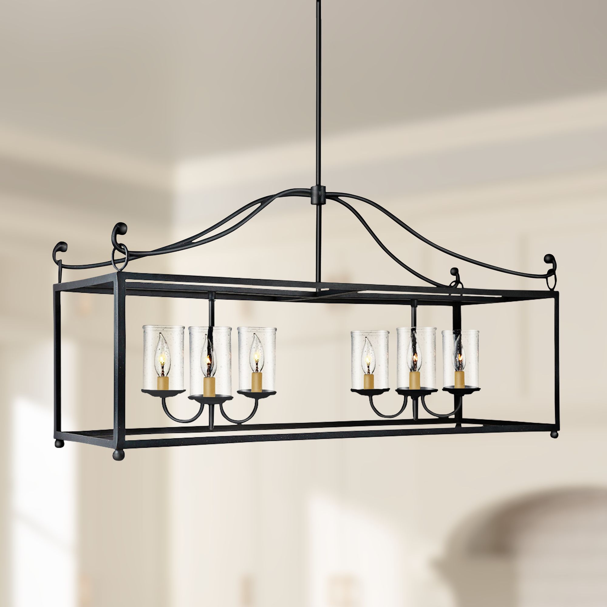 Declaration 40 1/2" Forged Iron Kitchen Island Light Pendant