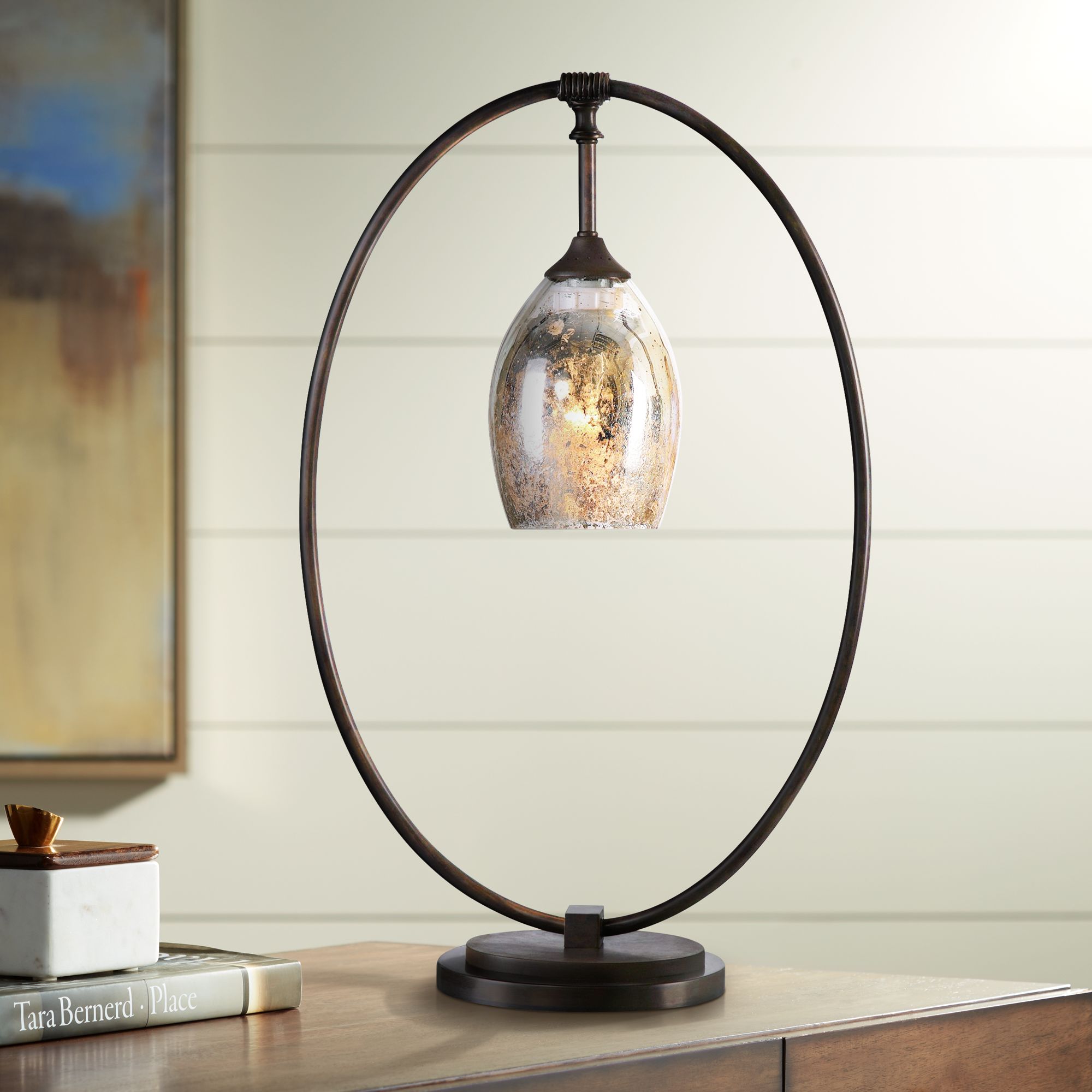 Uttermost Lemeta Oxidized Bronze Oval Table Lamp
