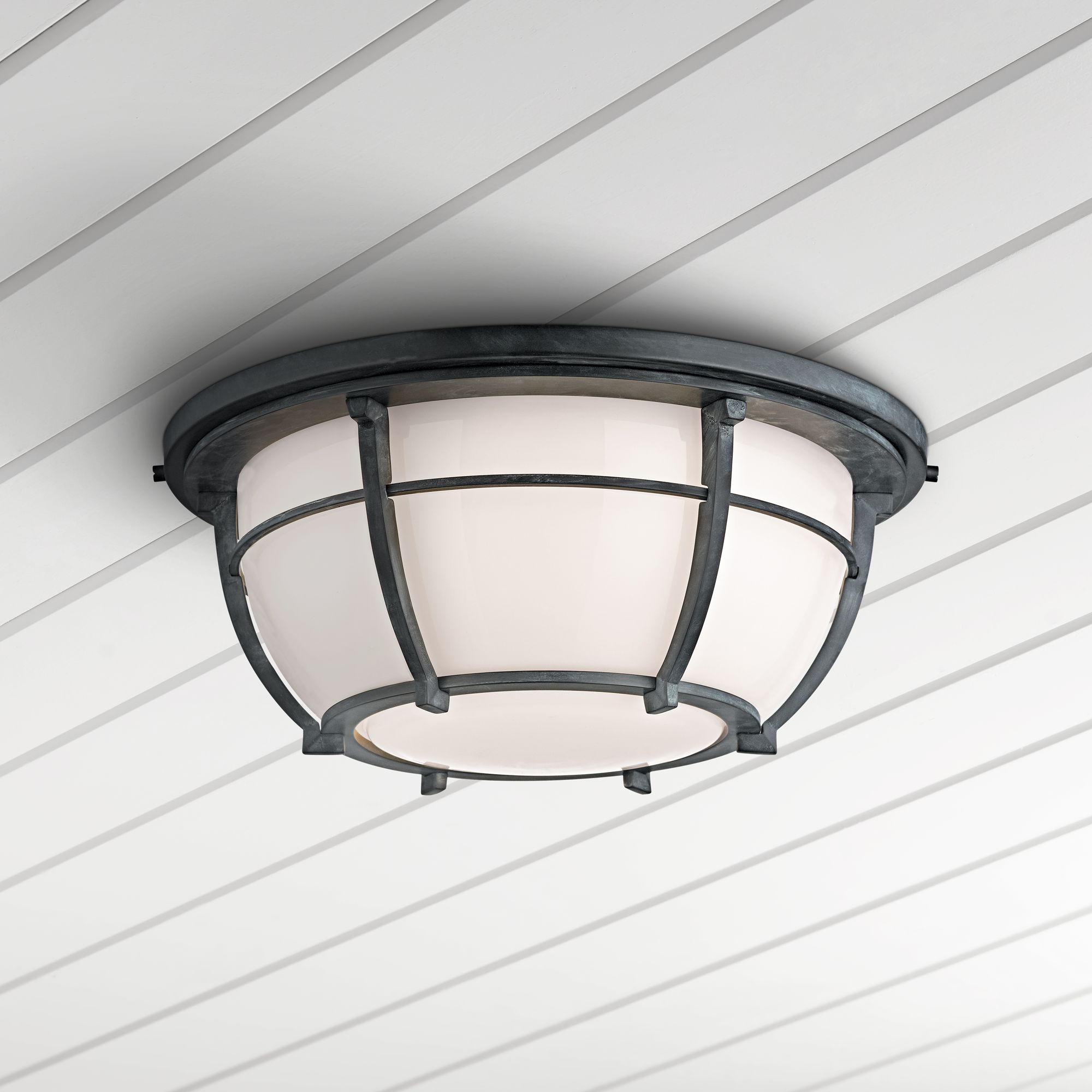 Hudson Valley Conrad 15 3/4"W Old Bronze Ceiling Light