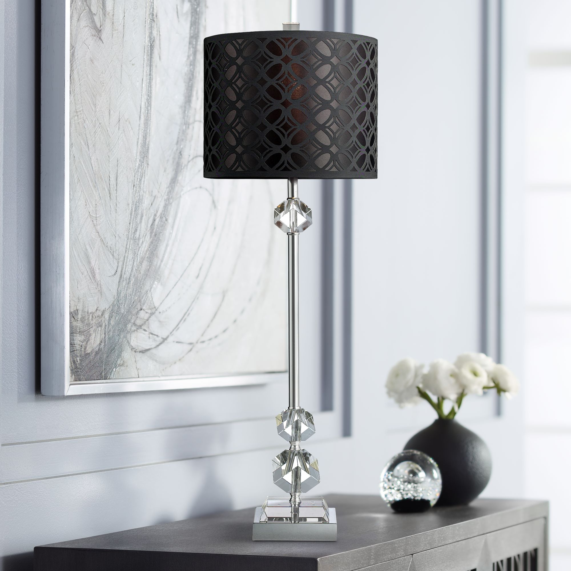 Chamberlain Clear Crystal Buffet Table Lamp