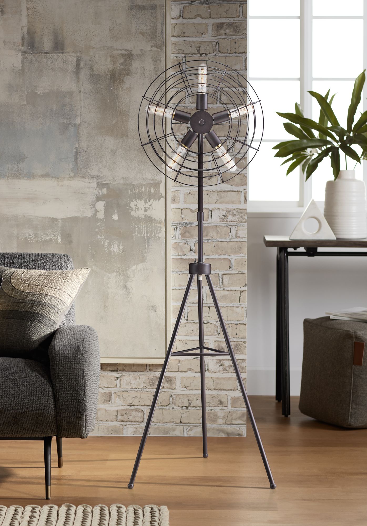 Quensbury 59" High Restoration Fan Floor Lamp