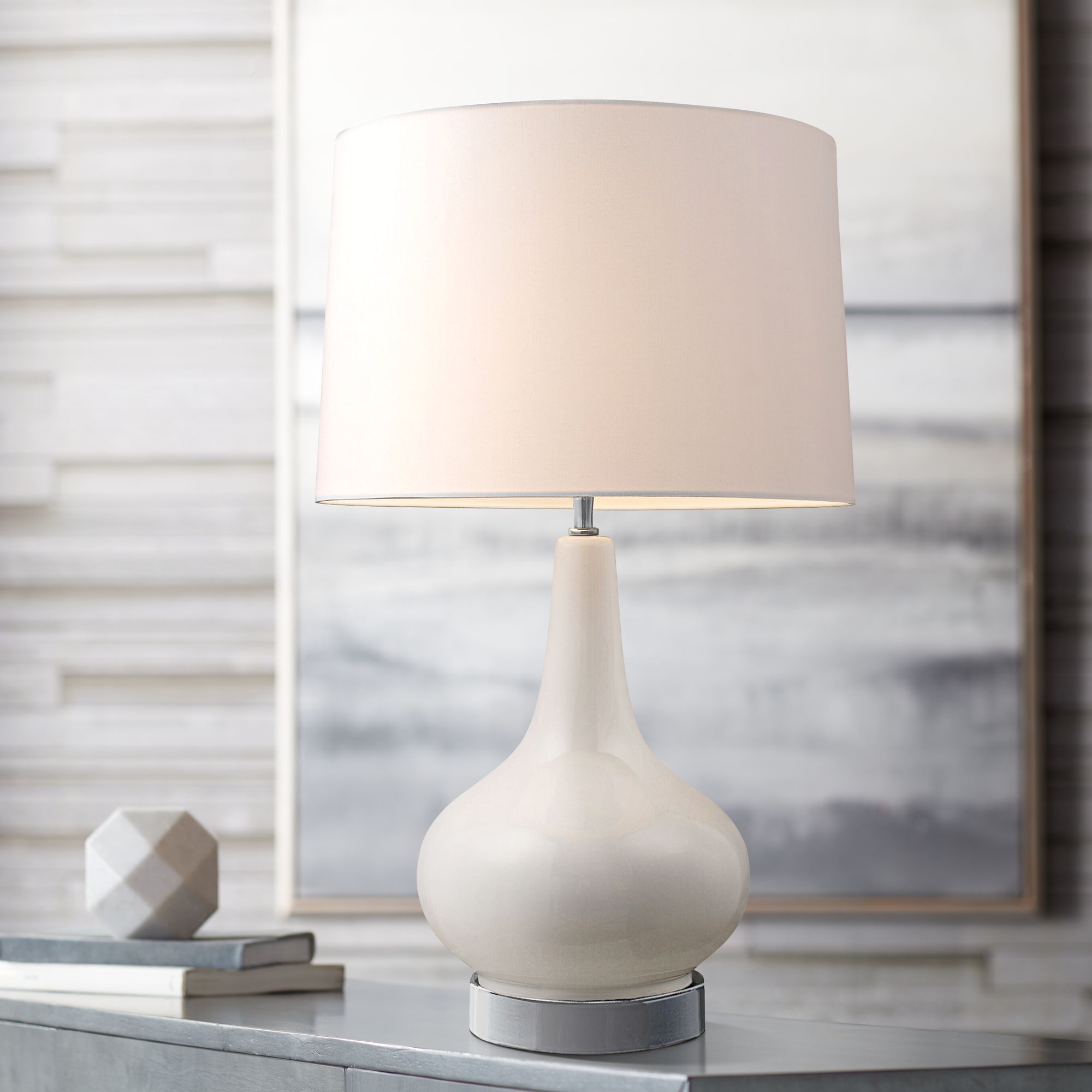 Mary Kate & Ashley Continuum White Ceramic Table Lamp