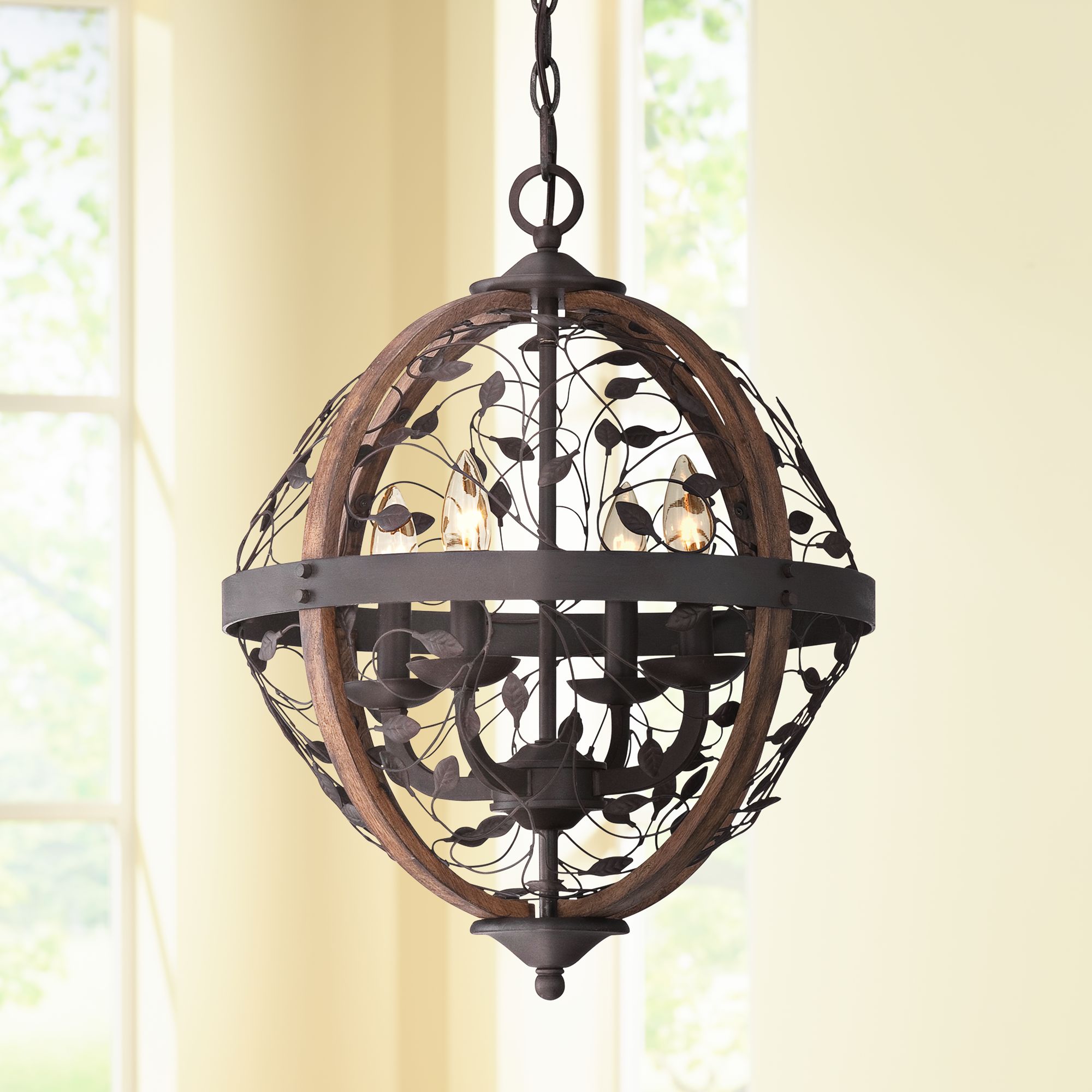 Quoizel Chamber 16" Wide Darkest Bronze Chandelier