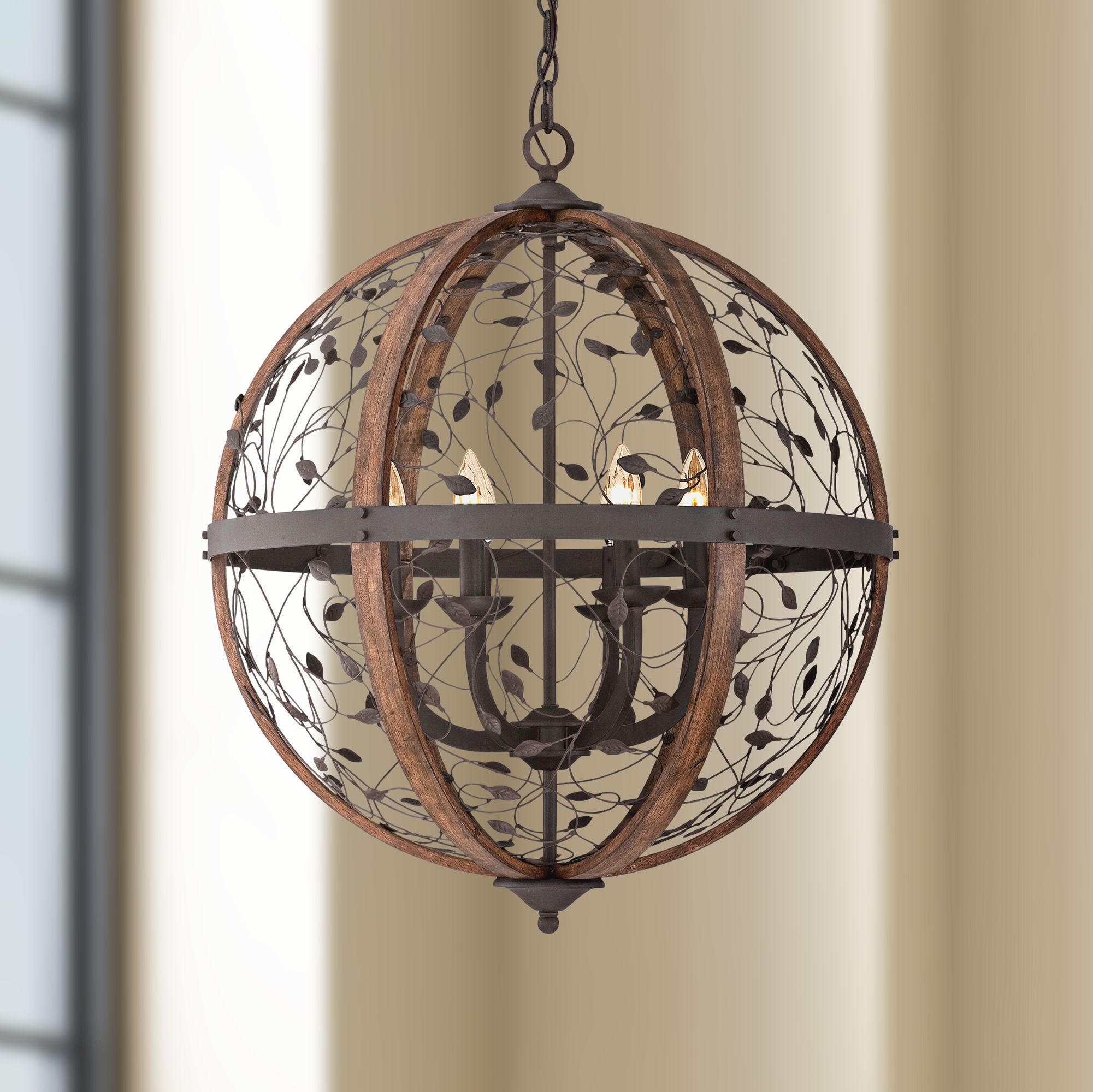 Quoizel Chamber 24" Wide Darkest Bronze Chandelier