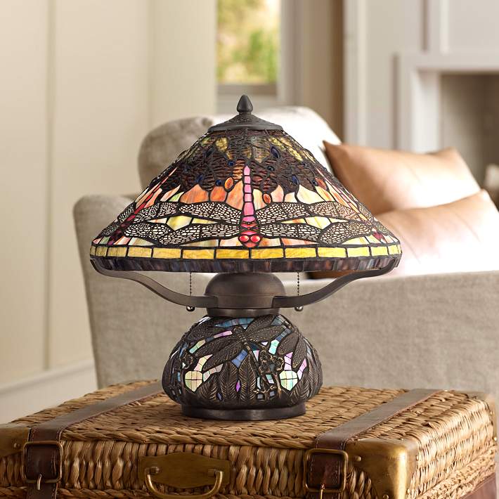 High Dragonfly Style Table Lamp, Quoizel Table Lamp Parts