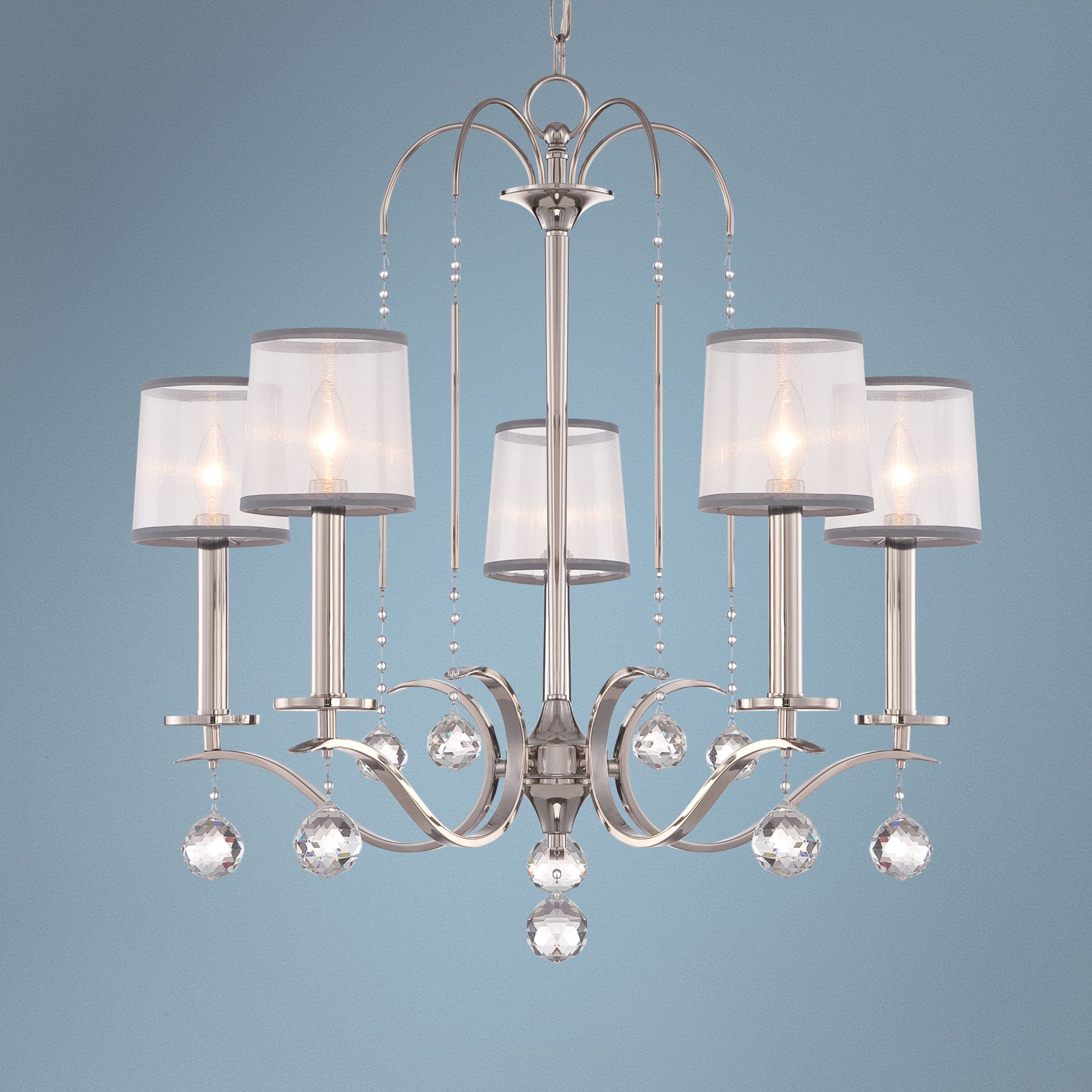 Quoizel Whitney 28" Wide Imperial Silver Chandelier