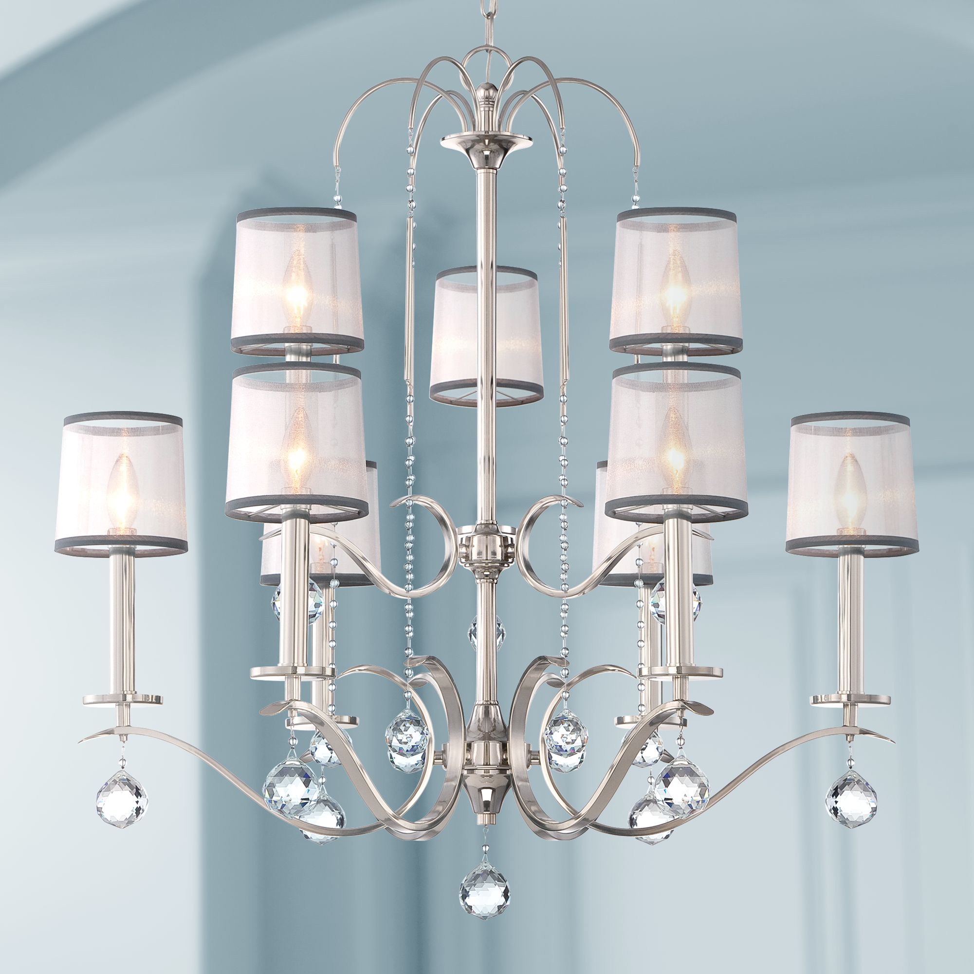 Quoizel Whitney 32" Wide Imperial Silver Chandelier