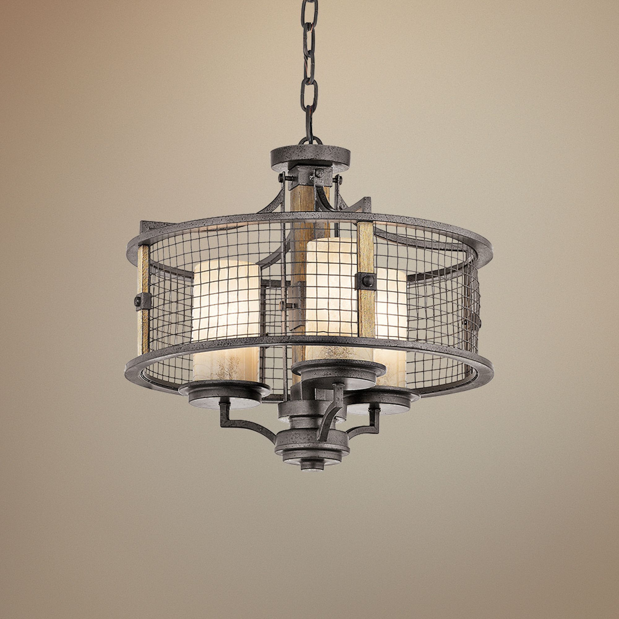 Kichler Ahrendale 17 3/4"W Anvil Iron Convertible Pendant