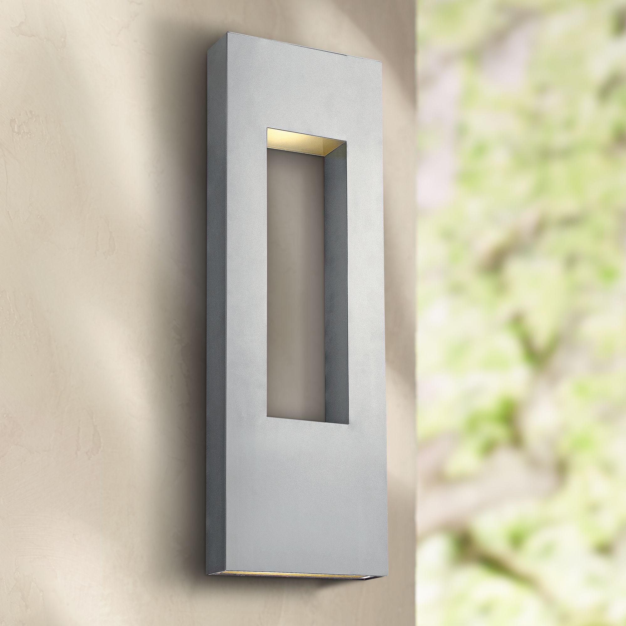 Hinkley Atlantis 36" High Titanium Outdoor Wall Light