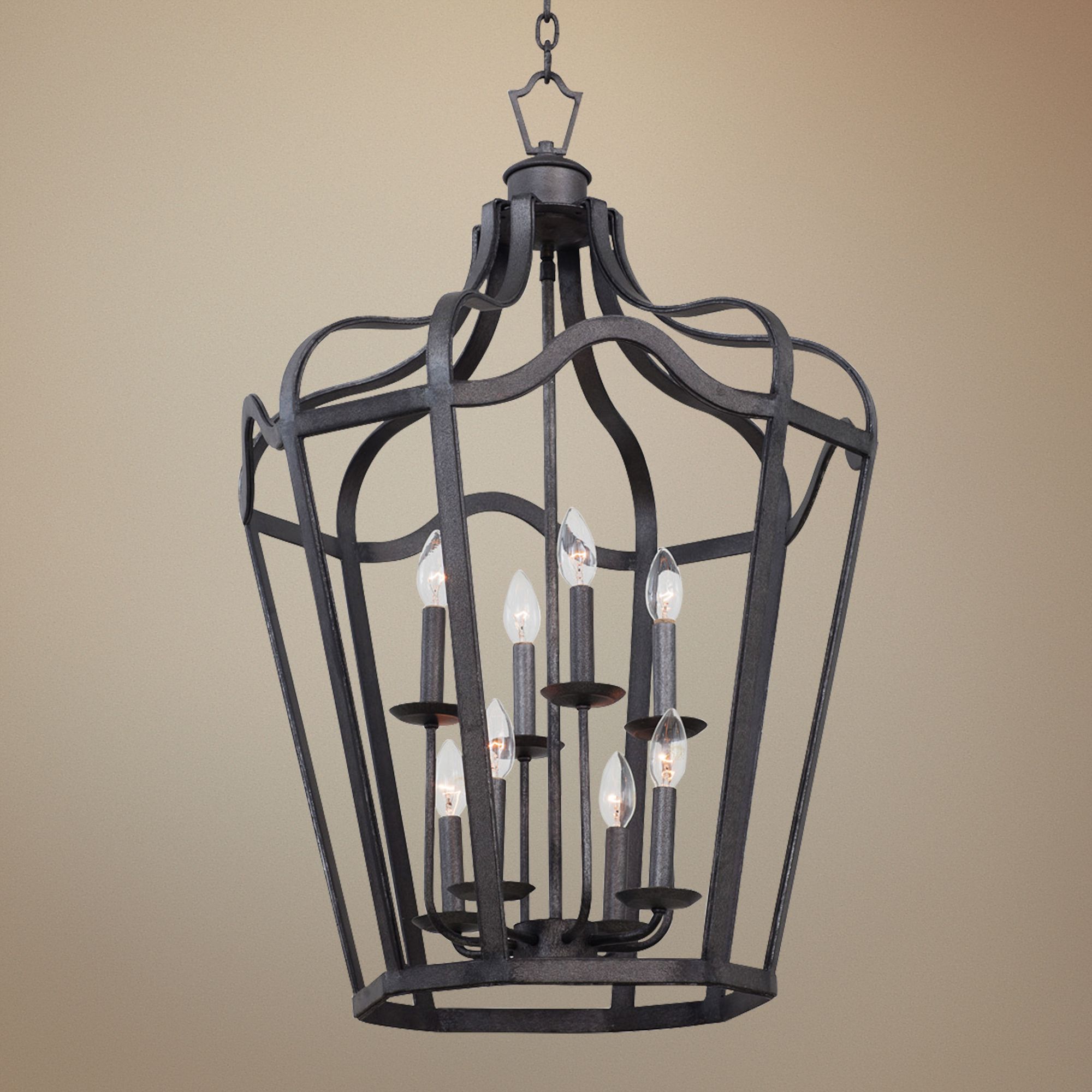 Livingston Charcoal 21 3/4" Wide 8-Light Lantern Pendant