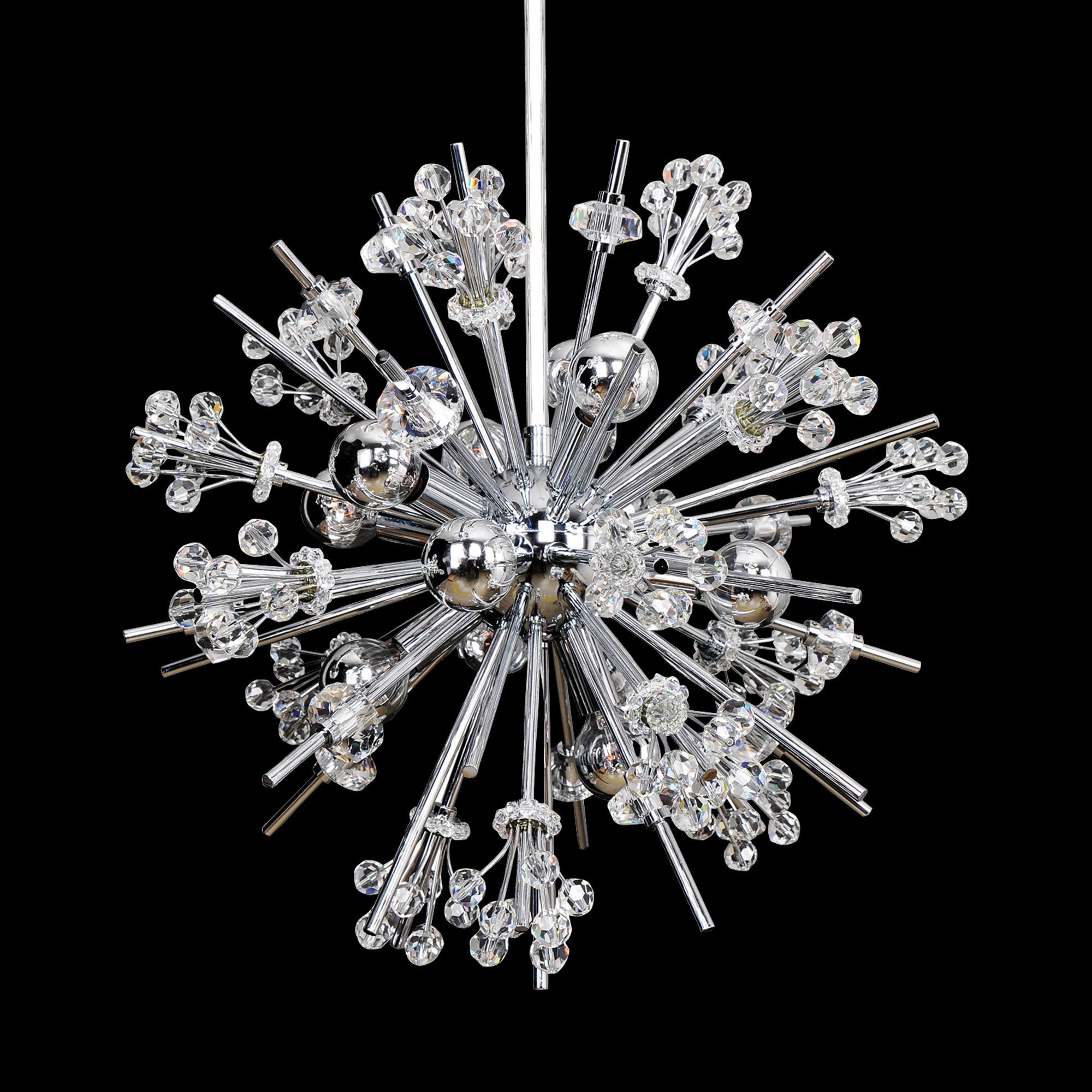 Constellation Polished Chrome Crystal 19"W 10-Light Pendant