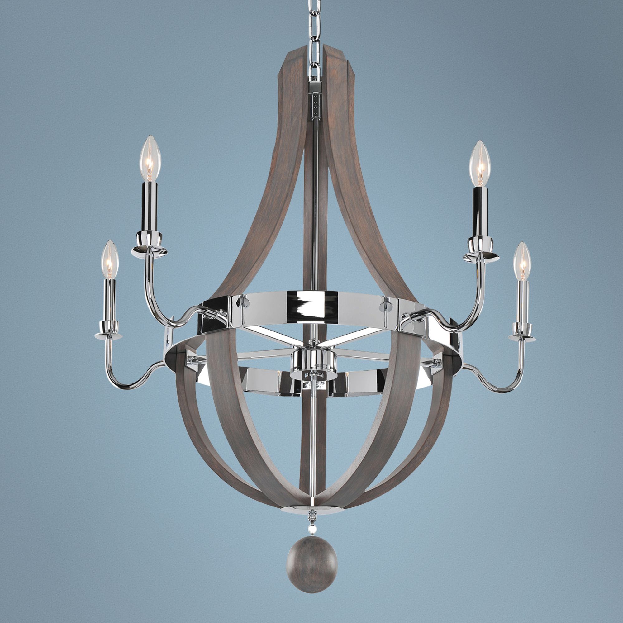 Sharlow Charcoal 31 1/2" Wide 5-Light Chandelier