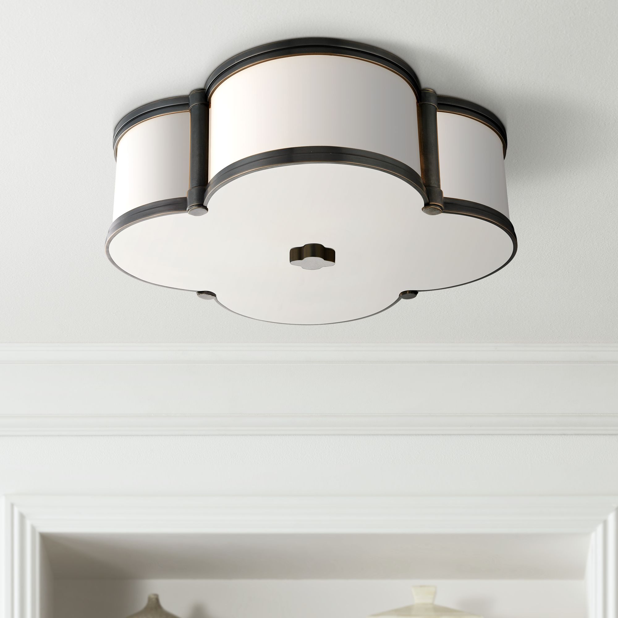 Hudson Valley Chandler 16 3/4"W Old Bronze Ceiling Light