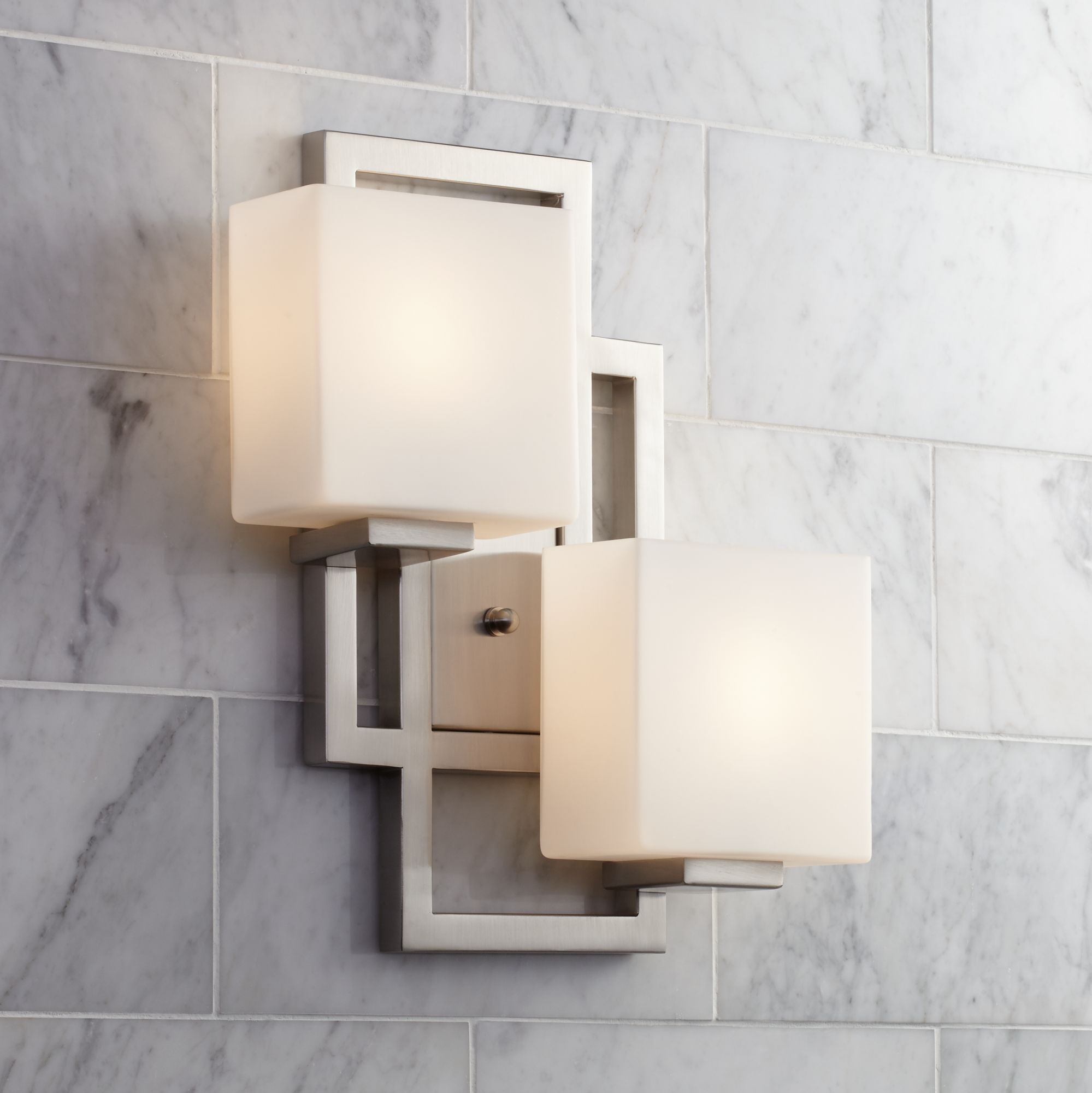 Lighting on the Square 15 1/2"H Brushed Nickel Wall Sconce