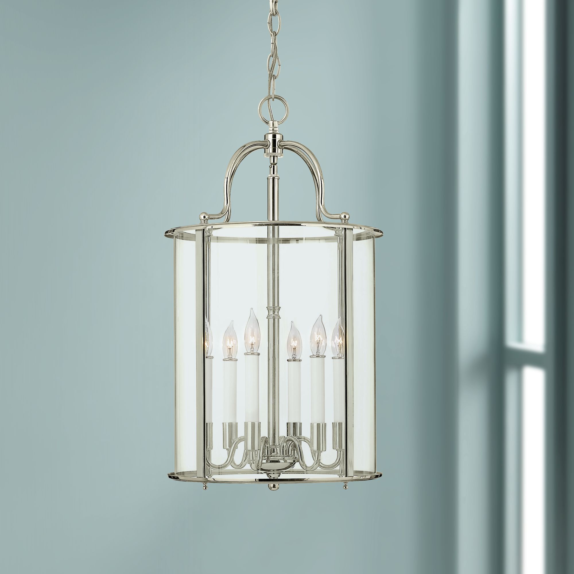 Hinkley Gentry 14" Wide Polished Nickel 6Light Pendant 7W652
