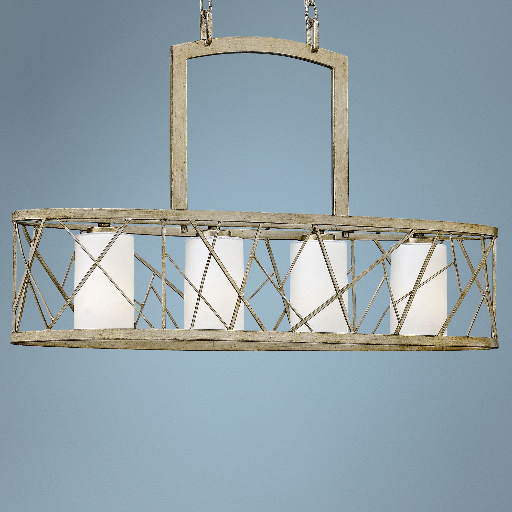 Fredrick Ramond Nest 32" Wide Silver Leaf Chandelier