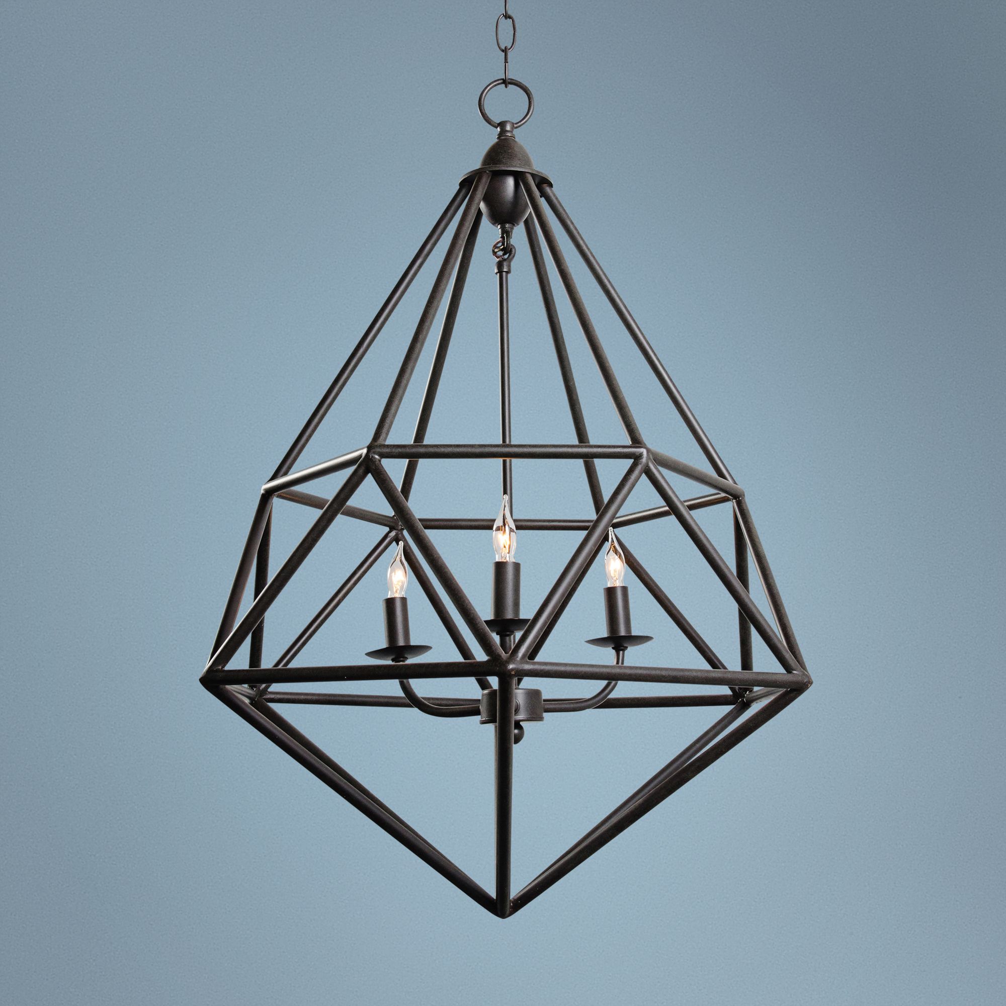Varaluz Facet 18" Wide Forged Iron Pendant Light
