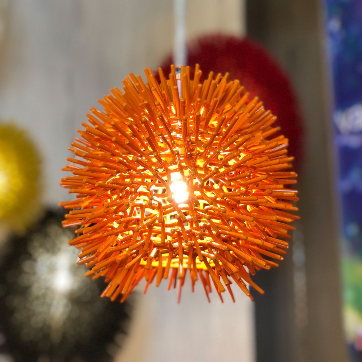 Varaluz Urchin 6 1/4"W Electric Pumpkin Mini Pendant