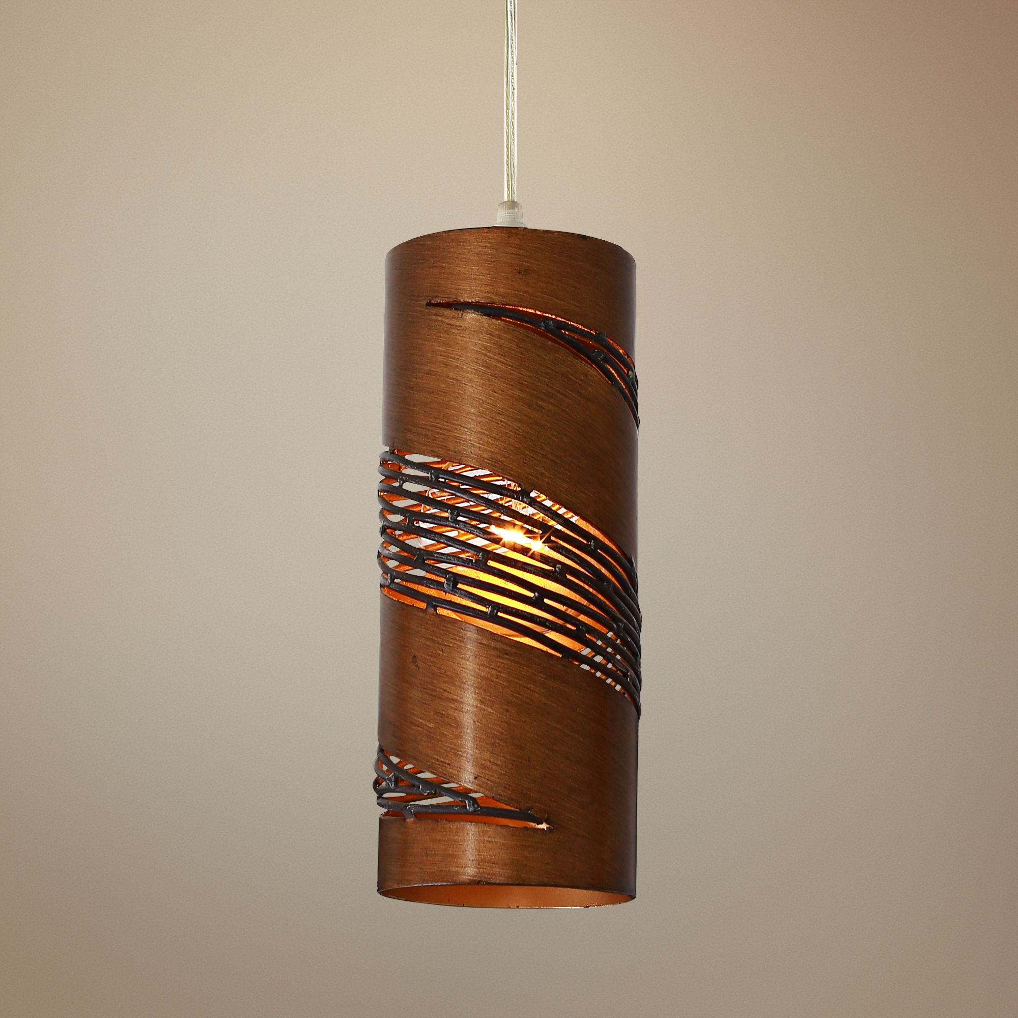 Varaluz Flow 4" Wide Hammered Ore Mini Pendant Light