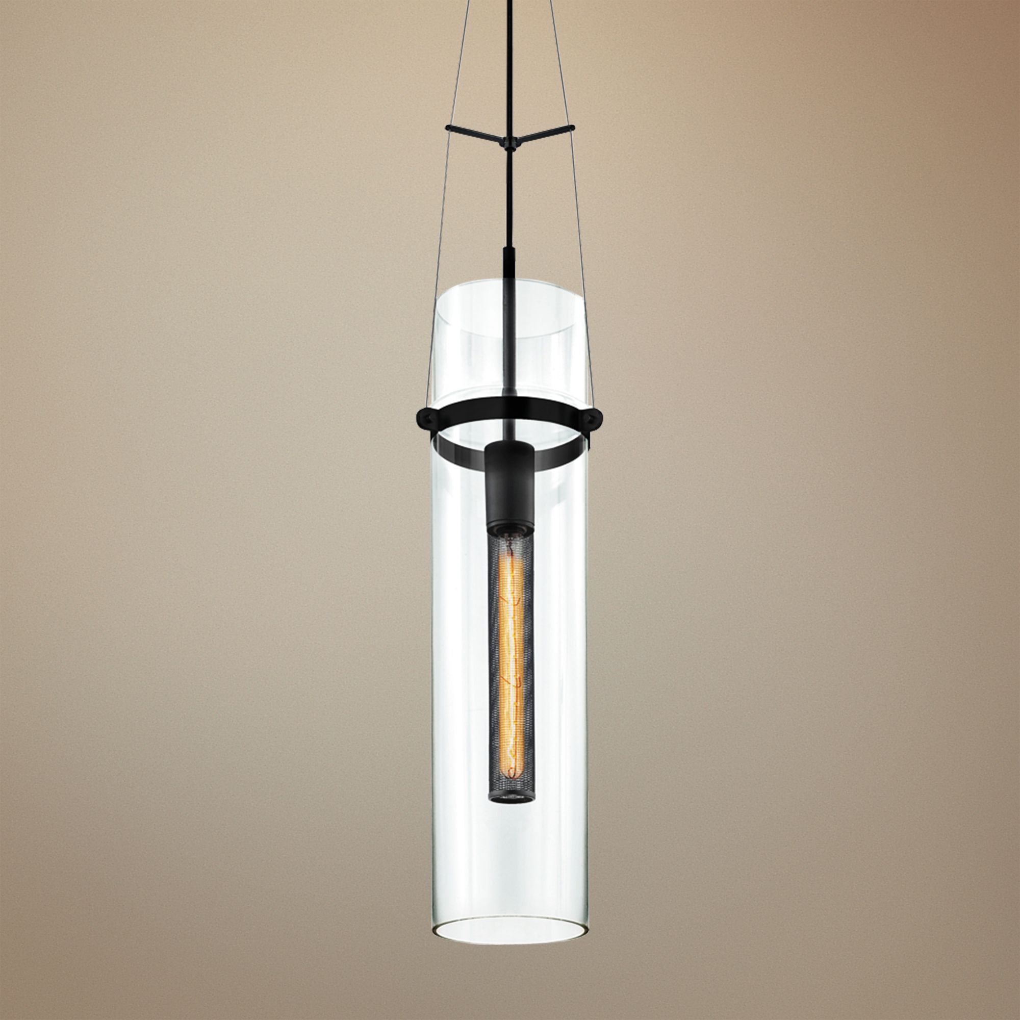 Sonneman Level 8" Wide Satin Black Mini Pendant