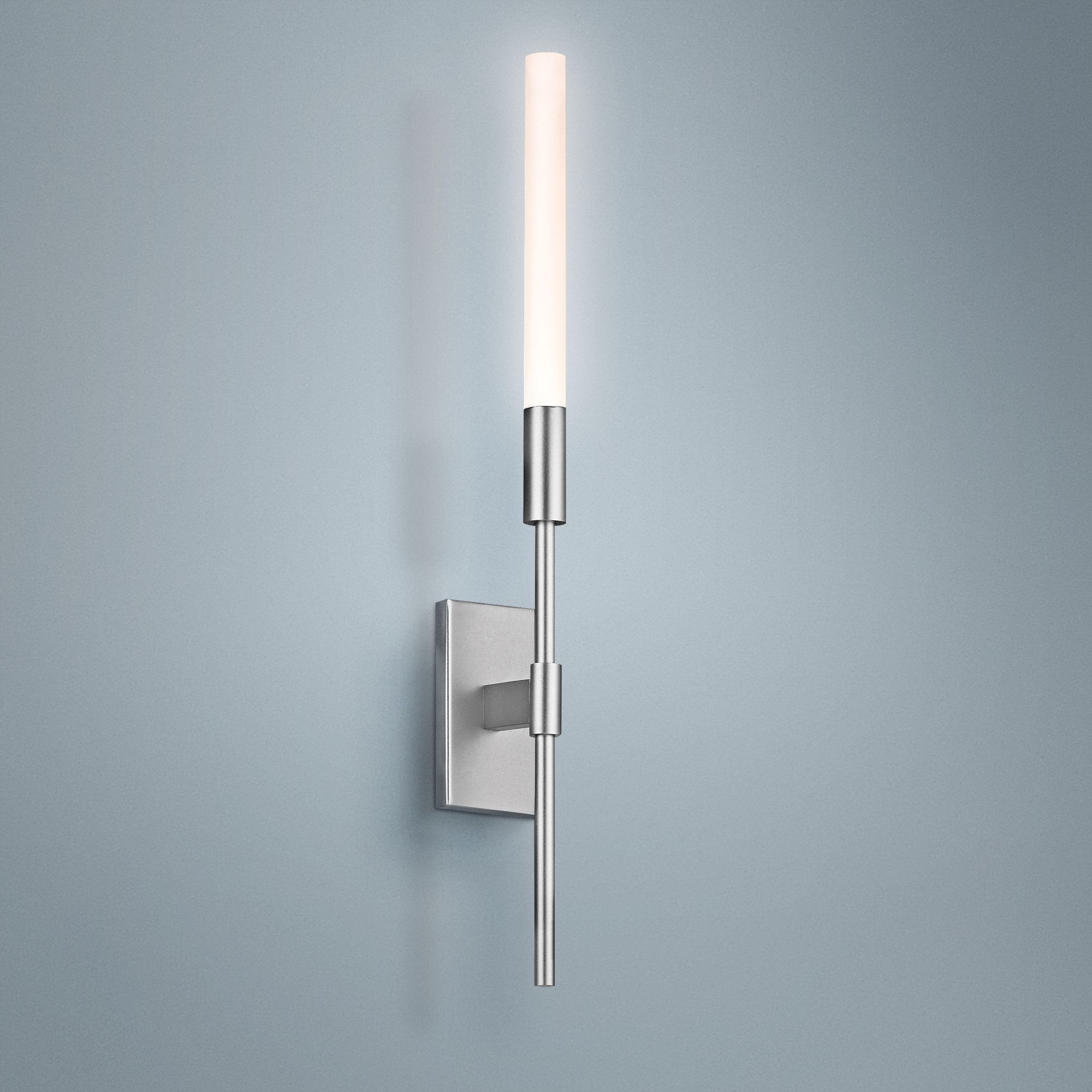 Sonneman Wands 20 3/4"H Bright Satin Aluminum LED Sconce