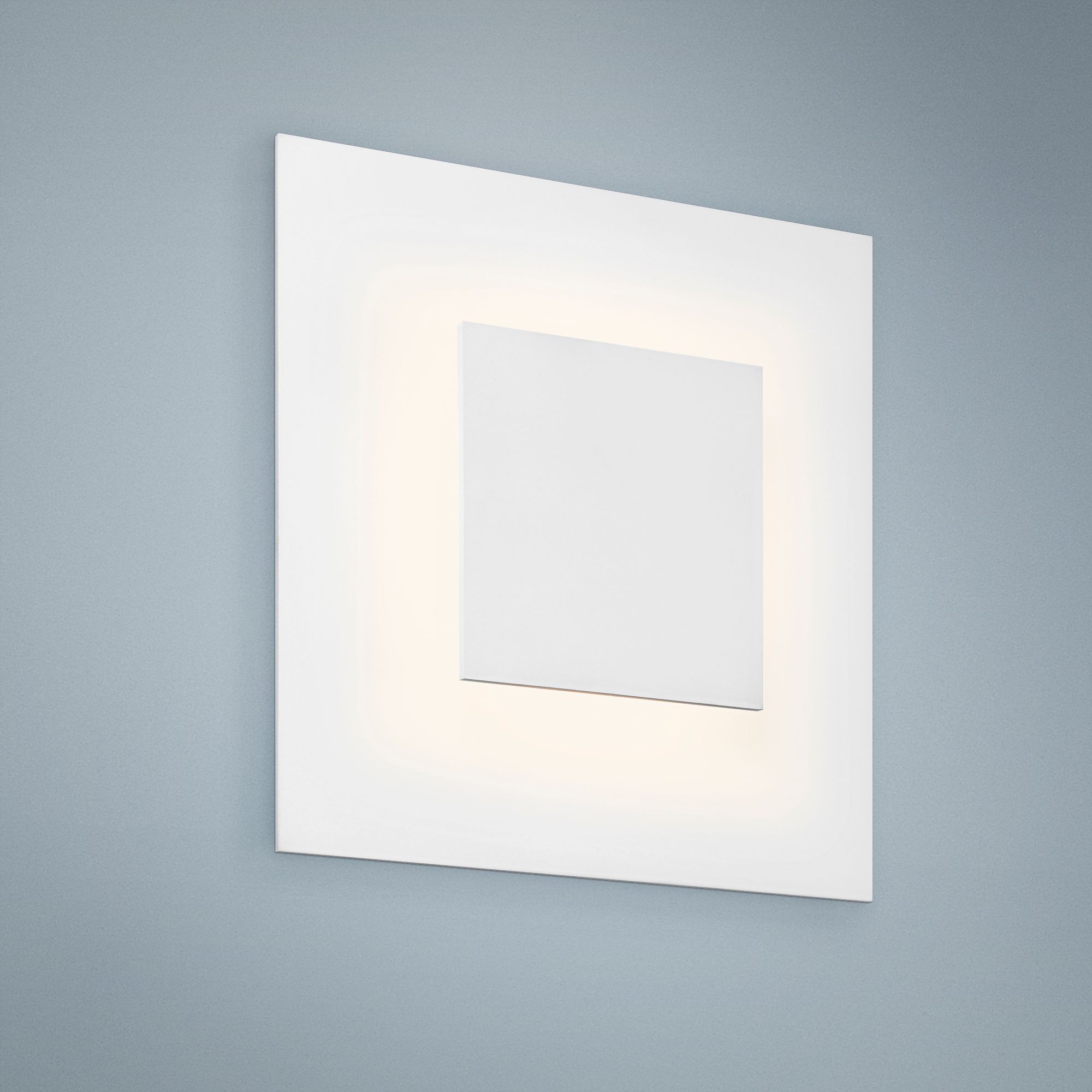 Center Eclipse 8"H Textured White LED Wall Sconce