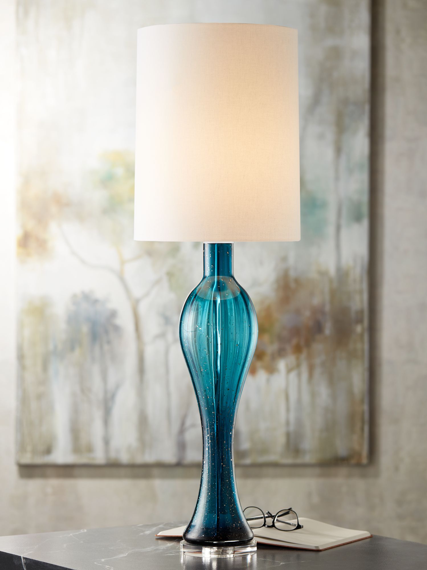Tall Glass Bedside Lamps Shop, 57% OFF | edetaria.com