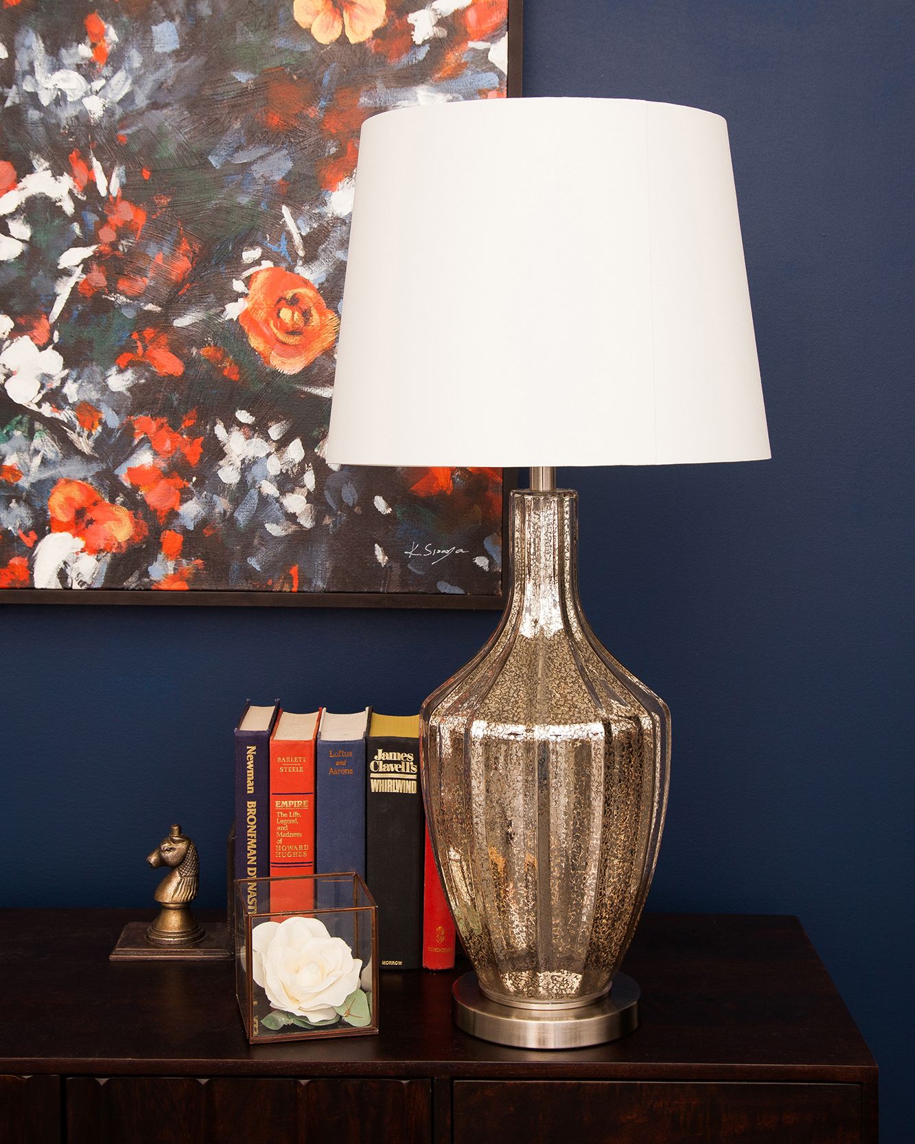 Stan Antique Mercury Glass Vase Table Lamp 80x42 Lamps Plus