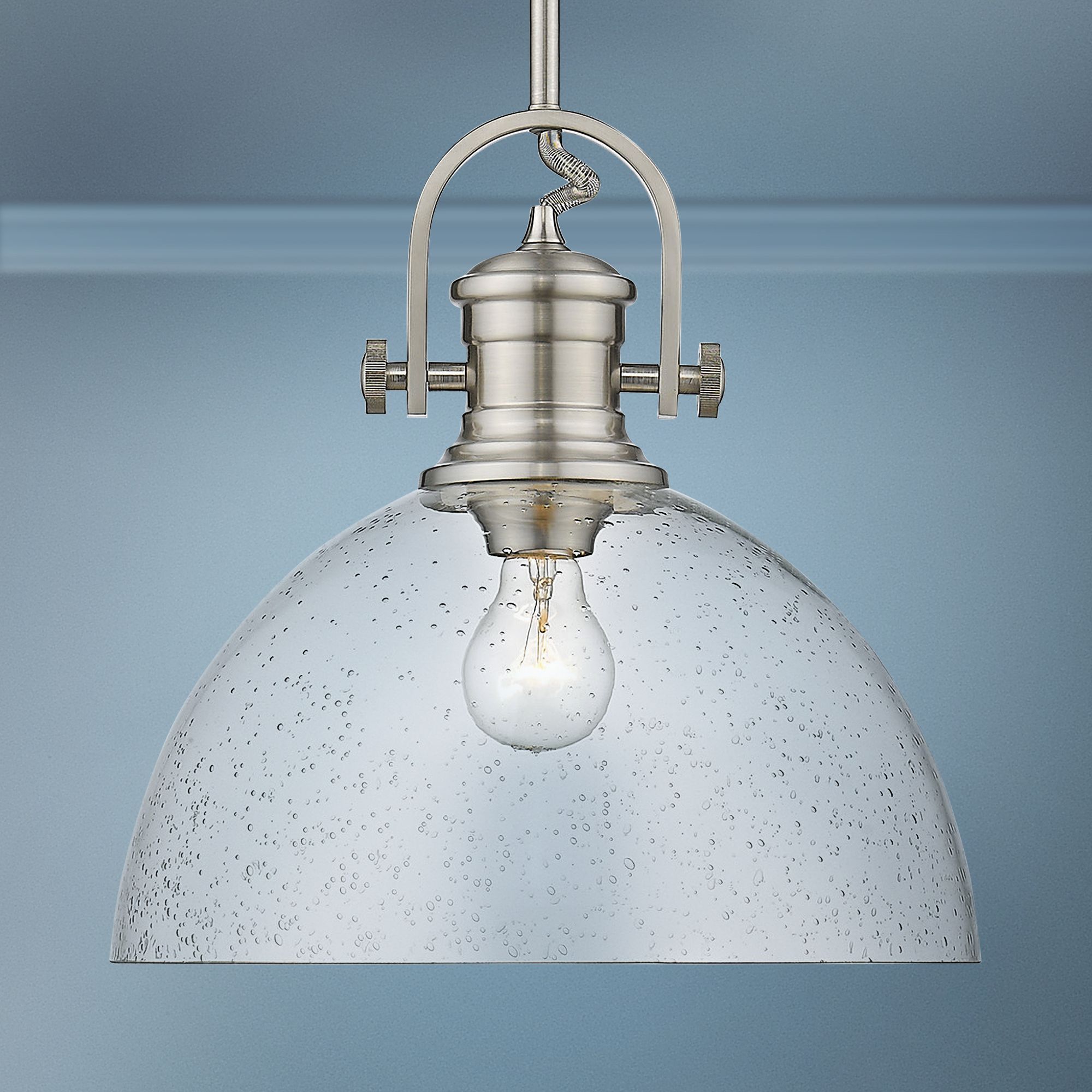 Hines 13 1/2" Wide Pewter Pendant Light
