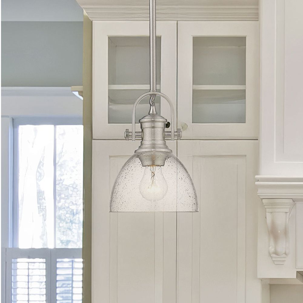Hines 7" Wide Pewter Mini Pendant Light
