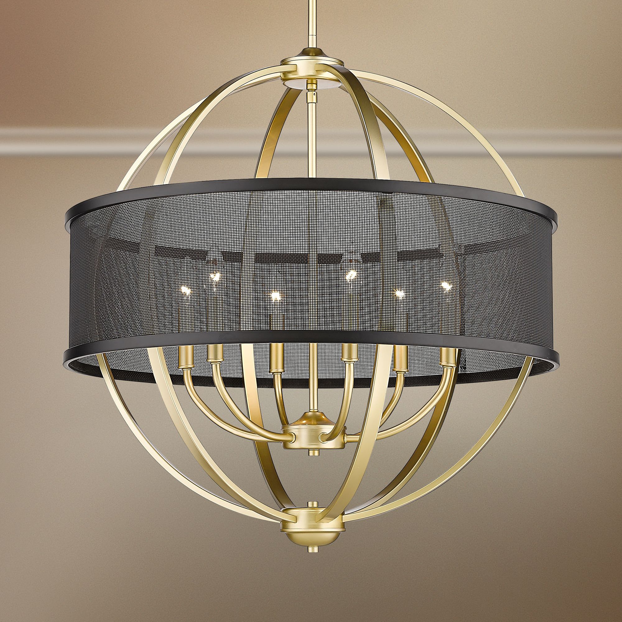 Colson 27 1/4" Wide Olympic Gold 6-Light Chandelier