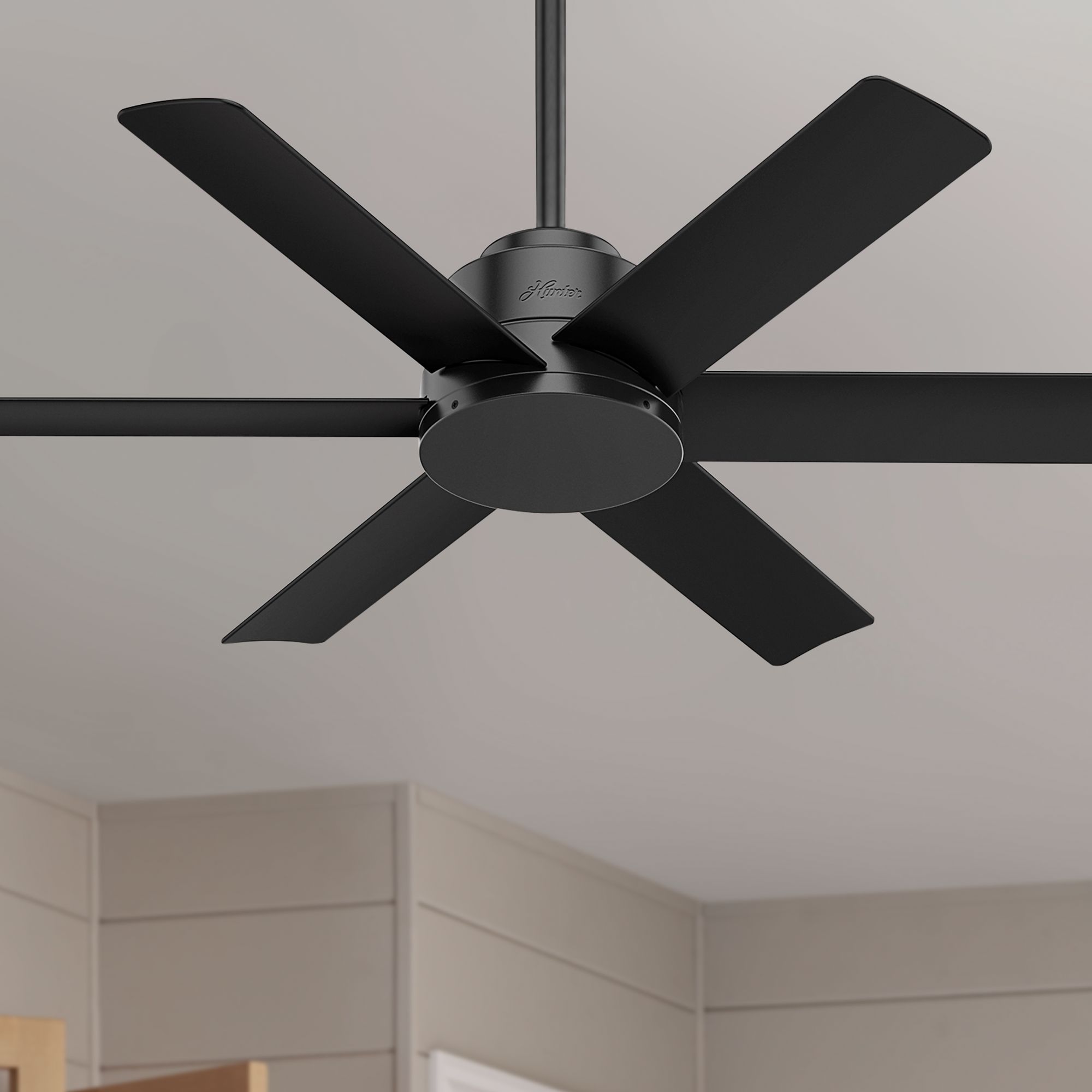 44" Hunter Kennicott Matte Black Damp Rated Ceiling Fan