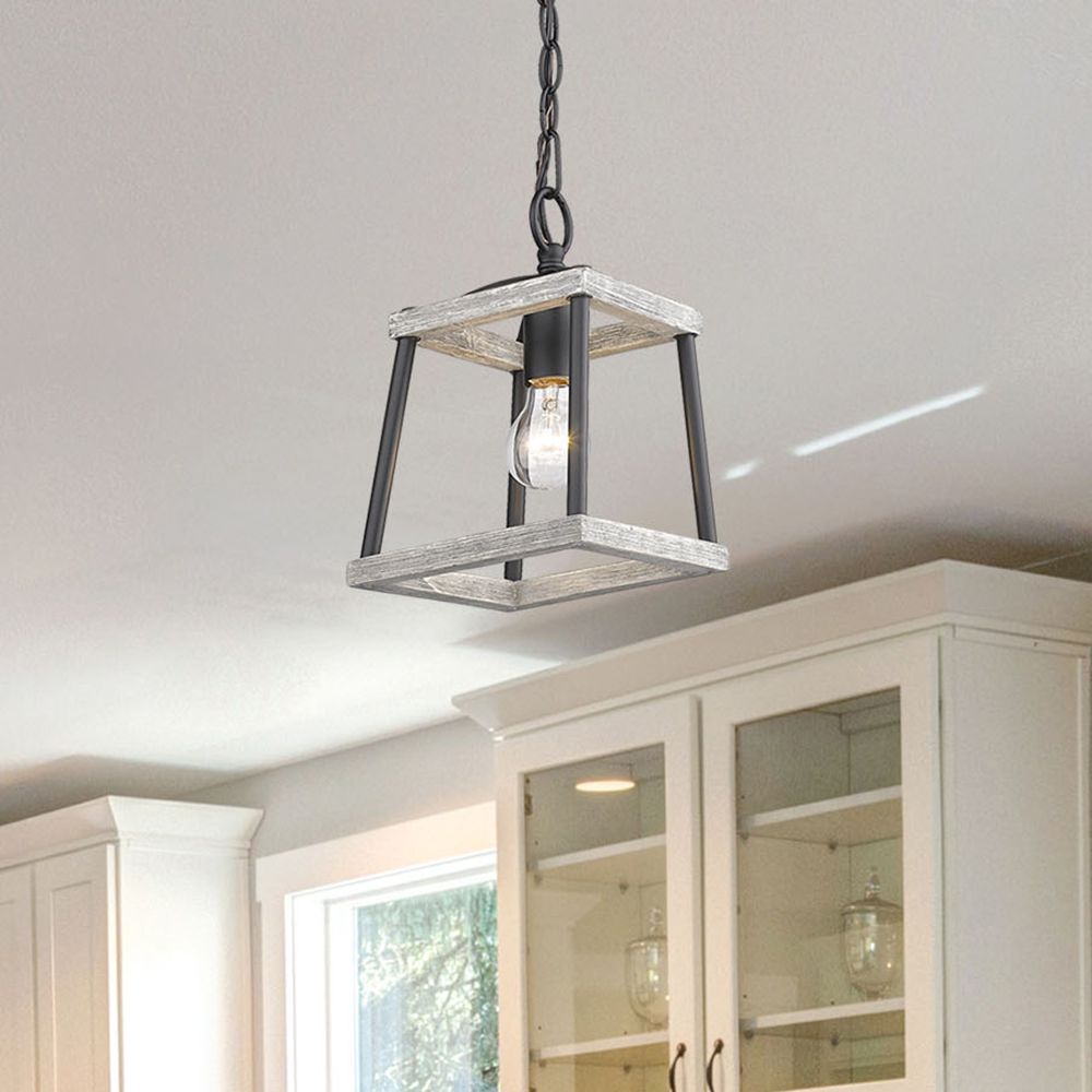 Teagan 7 1/2" Wide Natural Black Mini Pendant Light