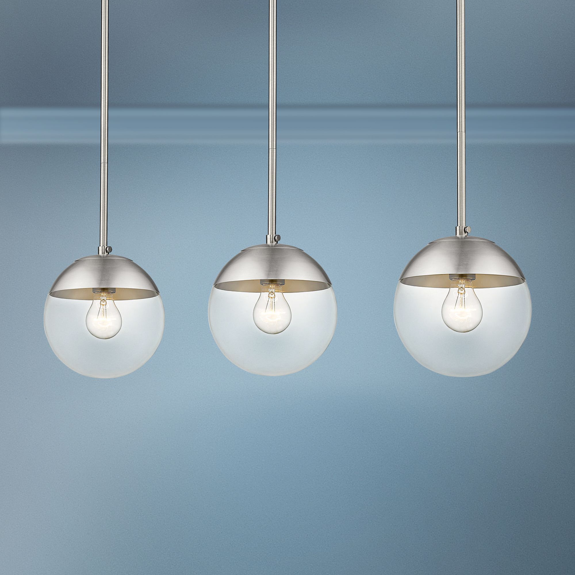 Dixon 28 1/2" Wide Pewter 3-Light Linear Pendant