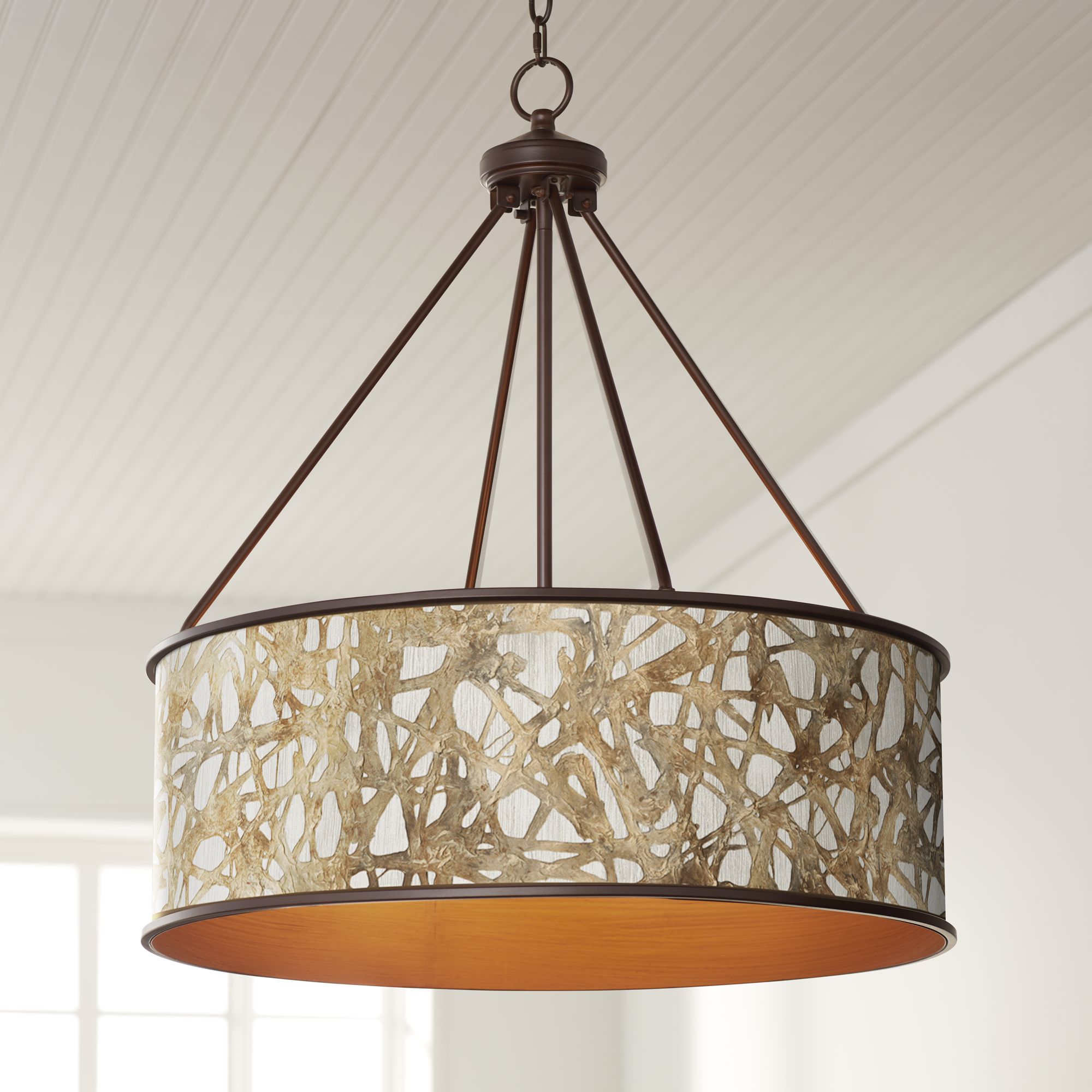 Organic Nest Yulie 24 3/4" Wide Bronze Pendant Light