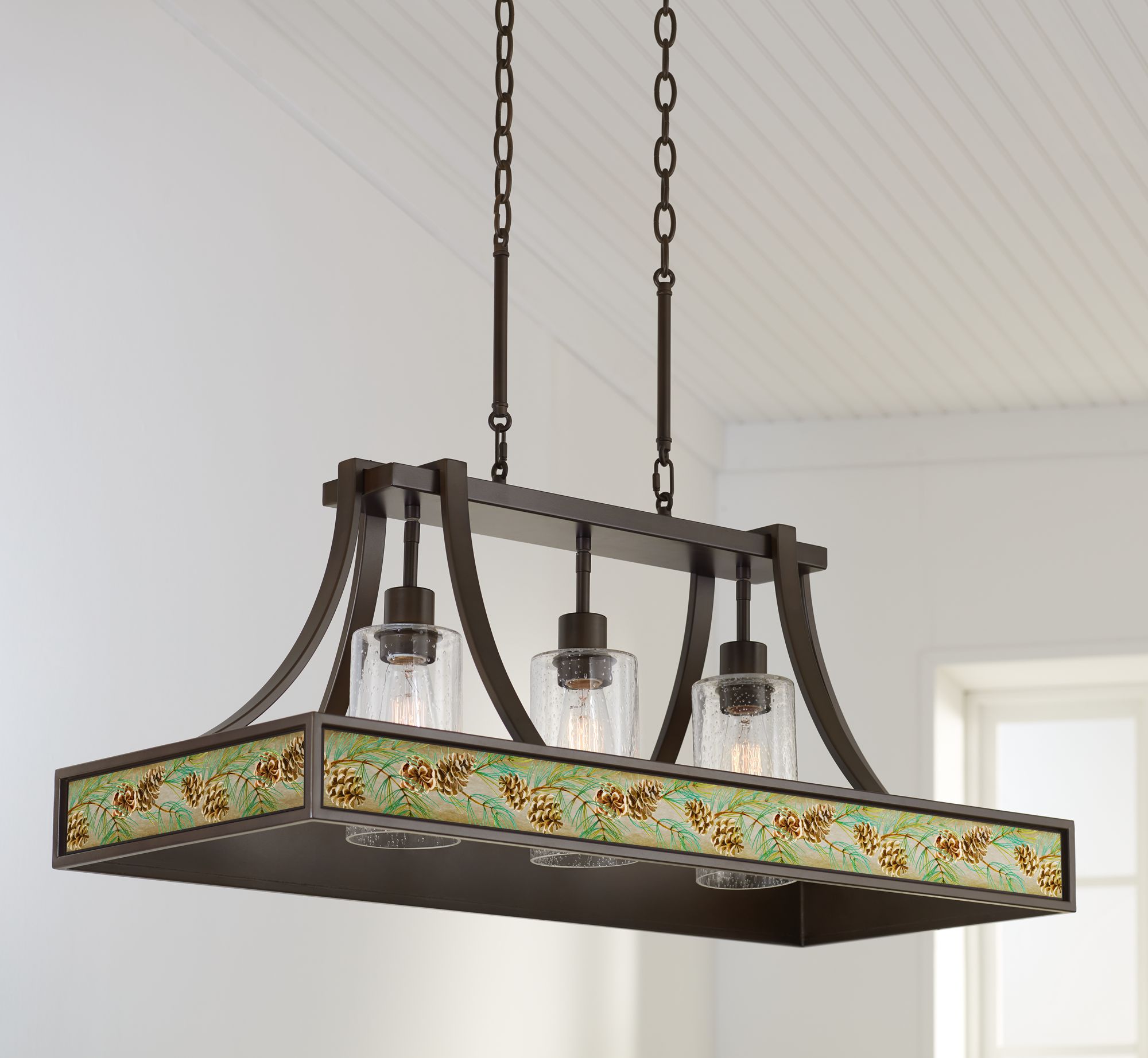 Pine Cone Branch 36" Wide Kitchen Island Light Pendant