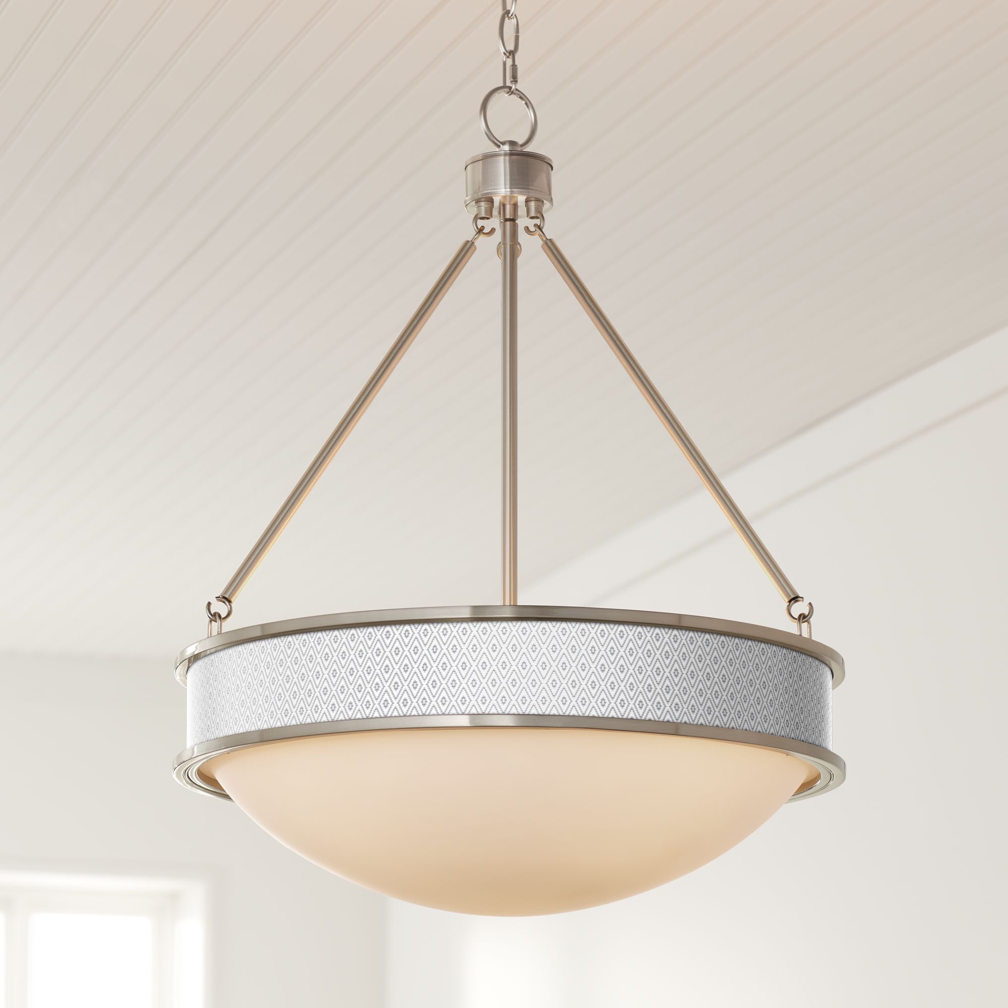 Diamonds 20 1/2" Wide Brushed Nickel Pendant Light