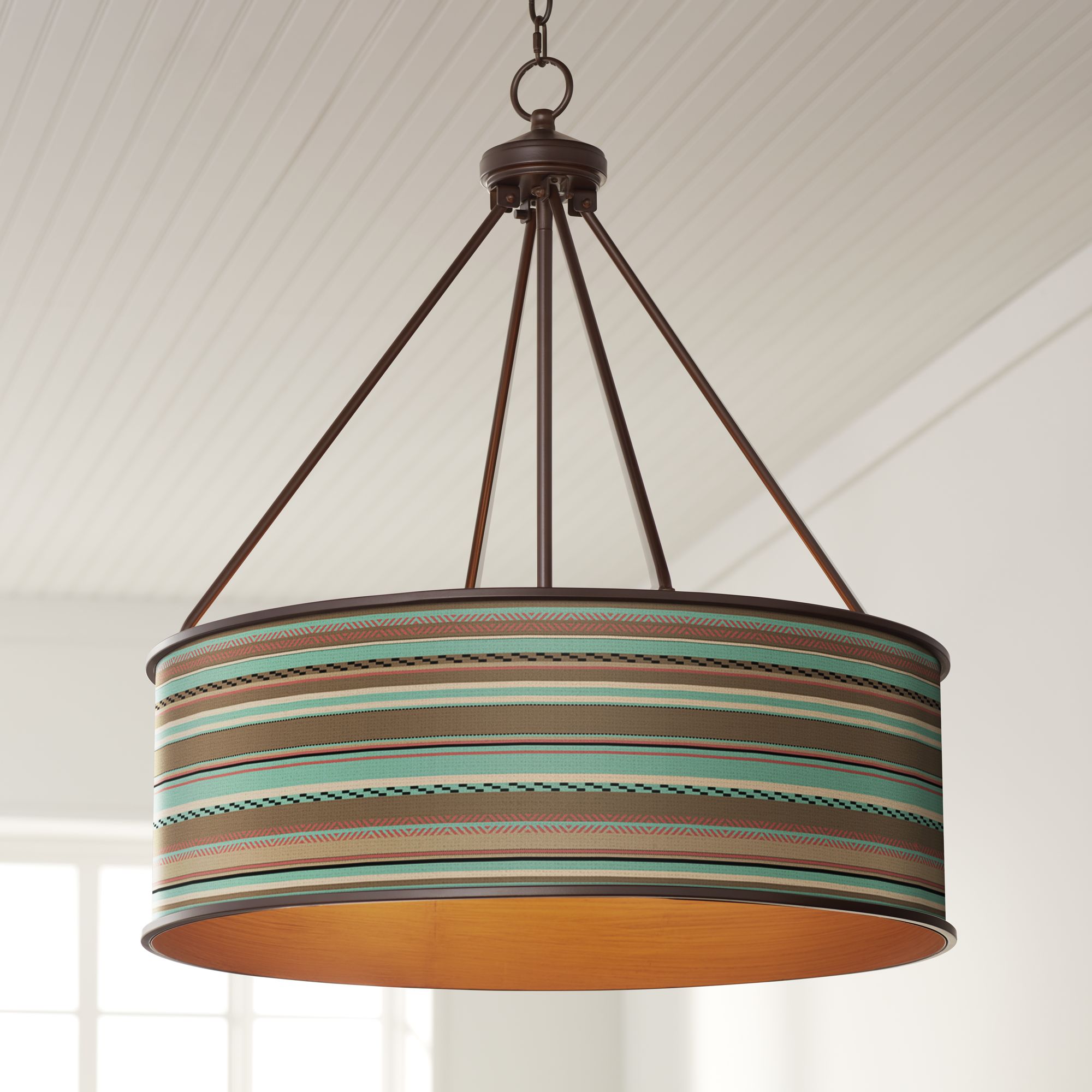 Southwest Shore Yulie 24 3/4" Wide Bronze Pendant Light